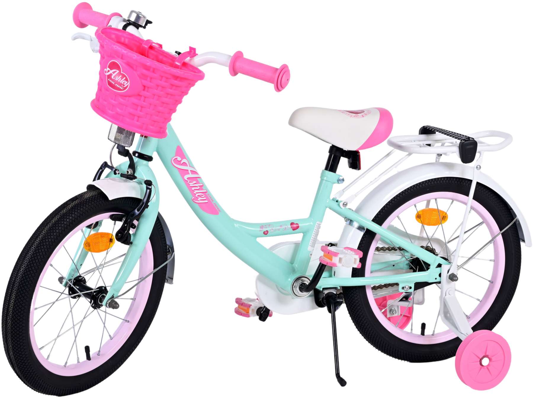 Kinderfahrrad Ashley für Mädchen 16 Zoll Kinderrad in Grün