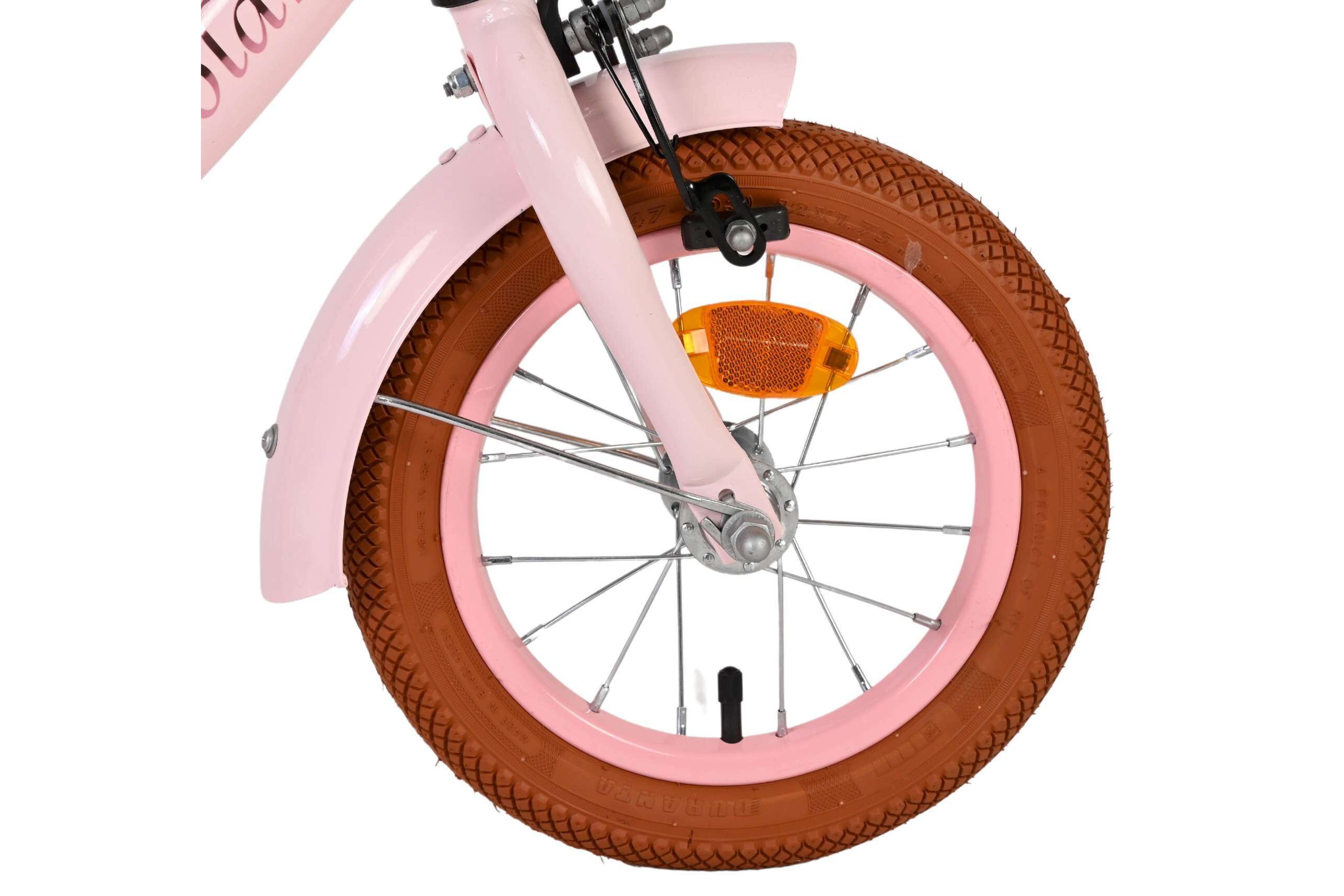 Kinderfahrrad Ashley für Mädchen 12 Zoll Kinderrad in Rosa, Zwei Handbremsen