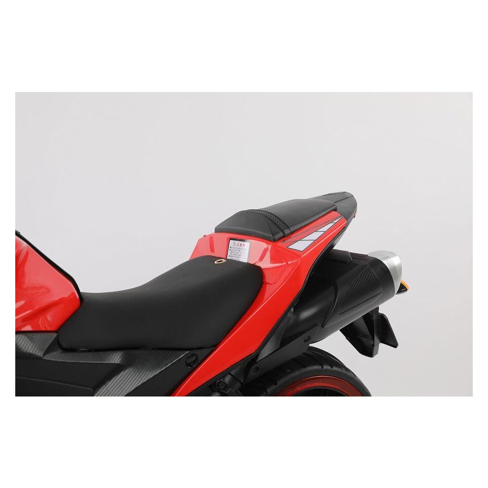 ES-Toys Elektro Kindermotorrad 888 – 12V 4,5A Akku – mit Stützräder, Musik und Lichter -Pink