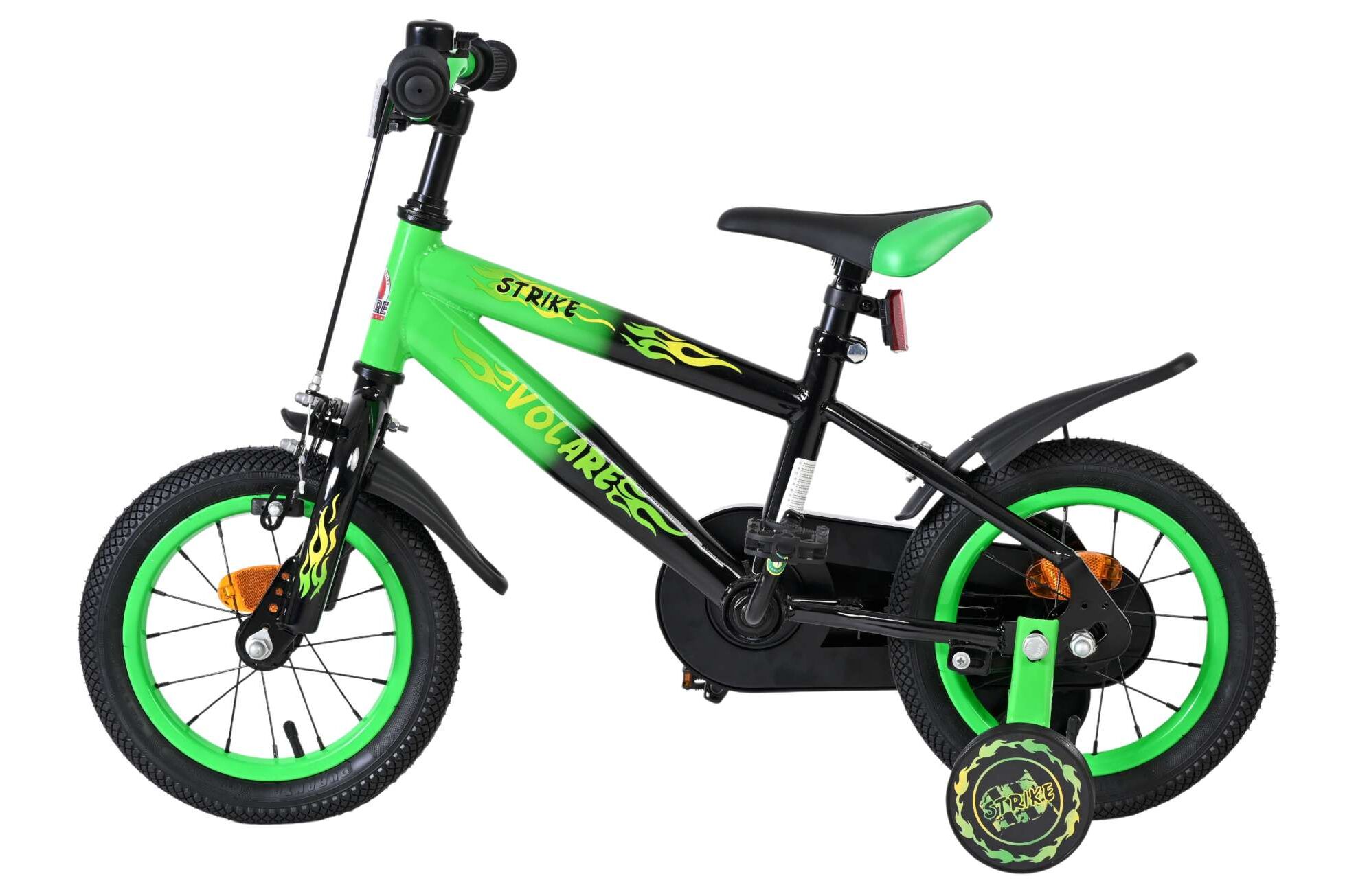 Volare Kinderfahrrad Strike für Jungen 12 Zoll Kinderrad in Schwarz Grün Volare Kinderfahrrad Strike für Jungen 12 Zoll Kinderrad in Schwarz Grün