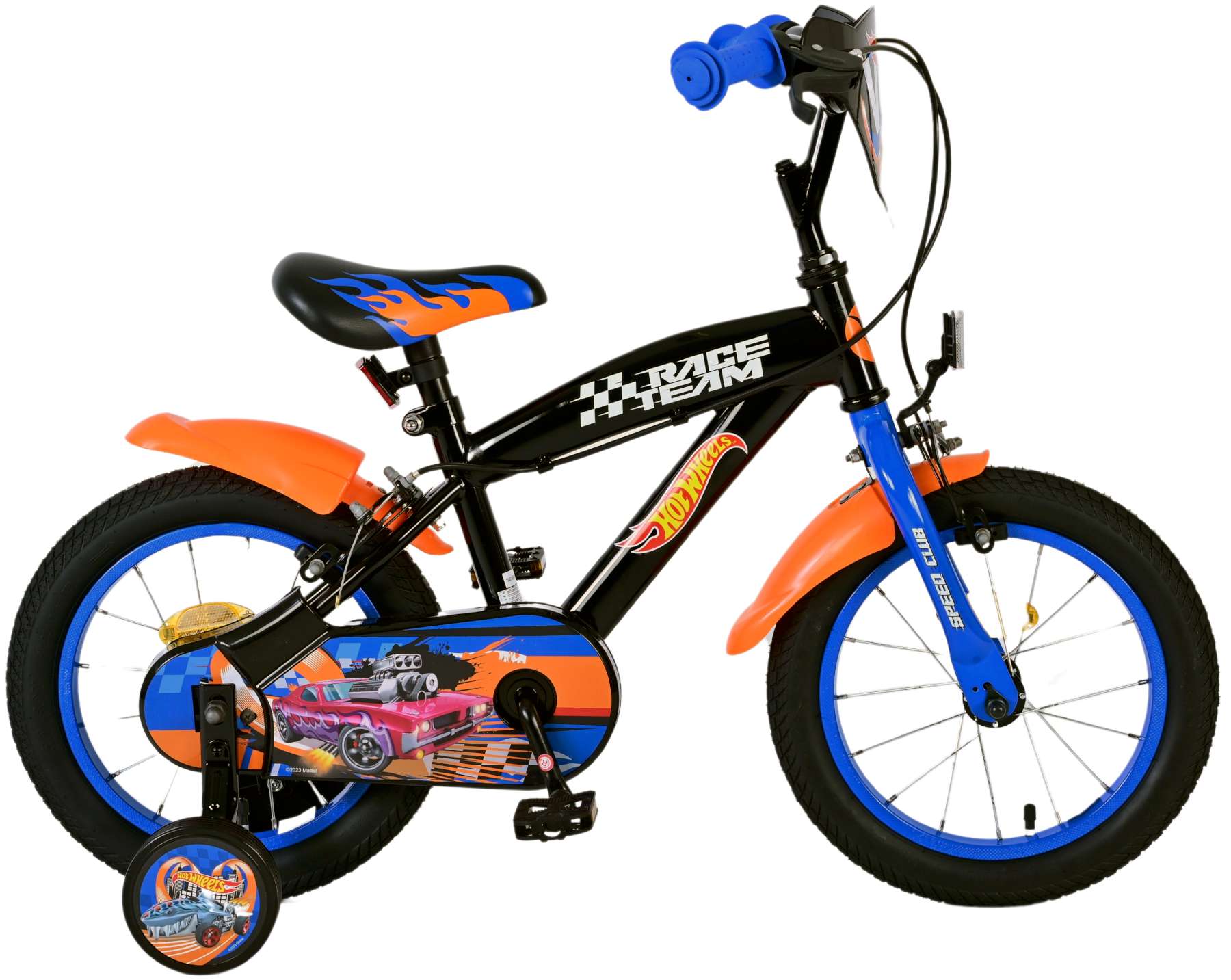 Kinderfahrrad Hot Wheels für Jungen Schwarz Fahrrad 14 Zoll Kinderrad