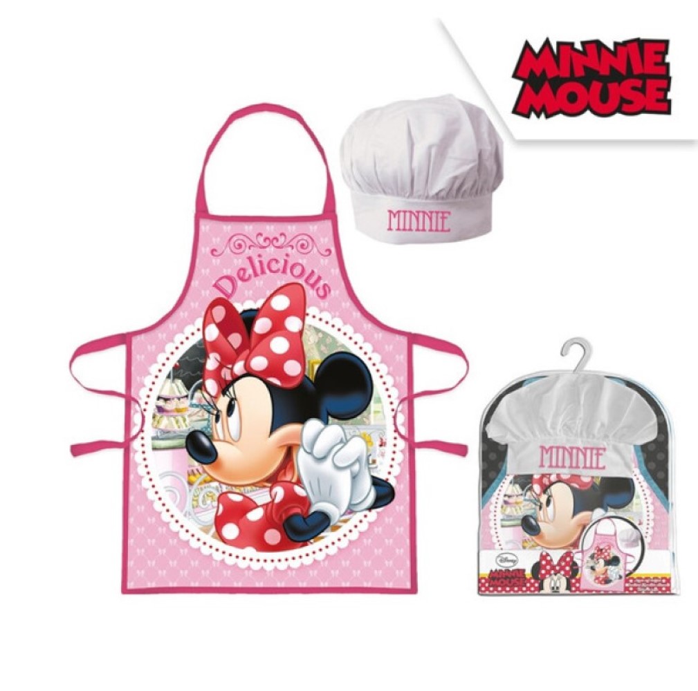 Chefkoch Set Disney Minnie Mouse Kochschürze und Hut