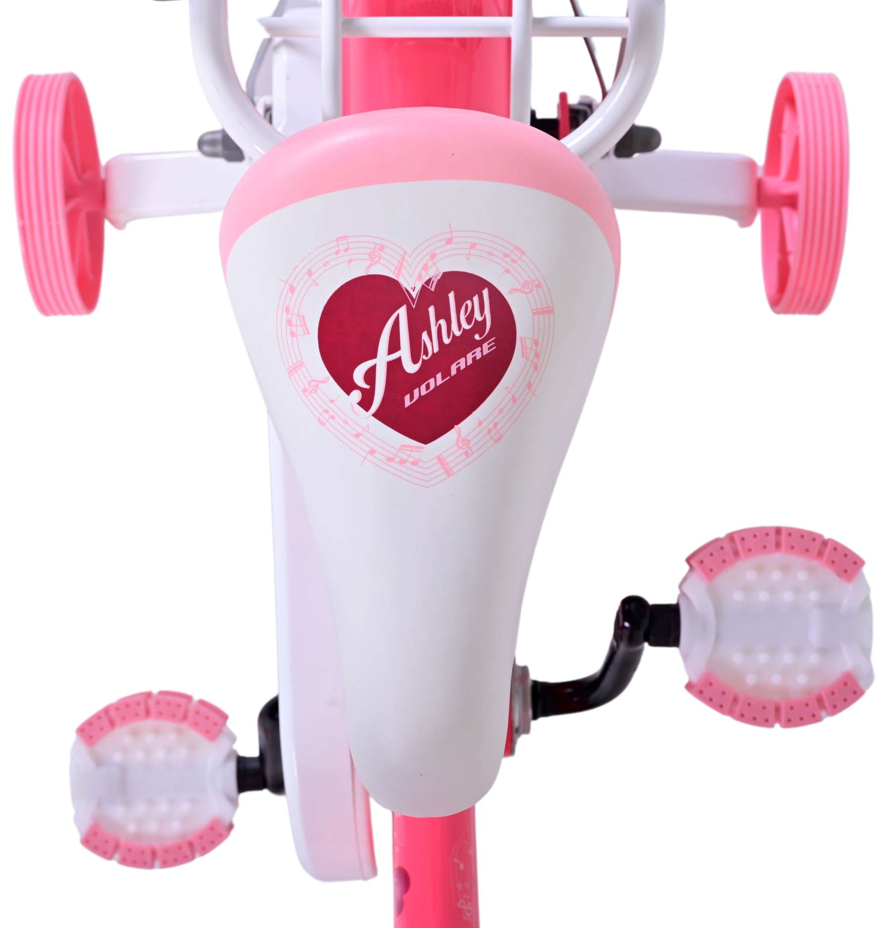 Kinderfahrrad Ashley für Mädchen 12 Zoll Kinderrad in Rot/Rosa