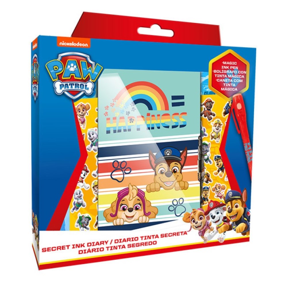 Schreibwarenset mit Tagebuch und Zauberstift Paw Patrol