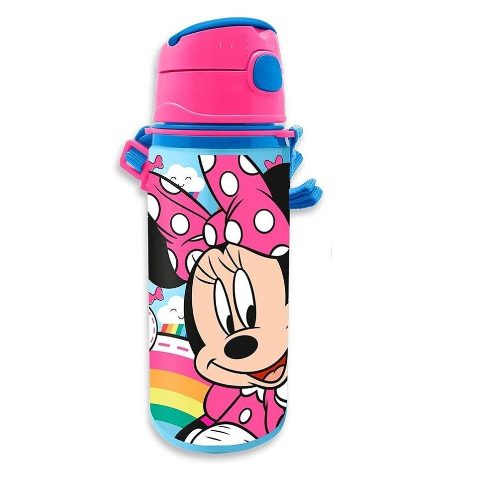 Disney Minnie Mouse Aluminium Trinkflasche mit Tragegurt 600ml