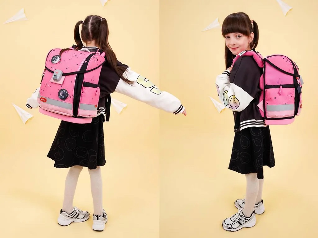 Rucksack Classy Plus ergonomisches Schulranzen-Set 5-teilig Pink Black Rucksack Classy Plus ergonomisches Schulranzen-Set 5-teilig Pink Black