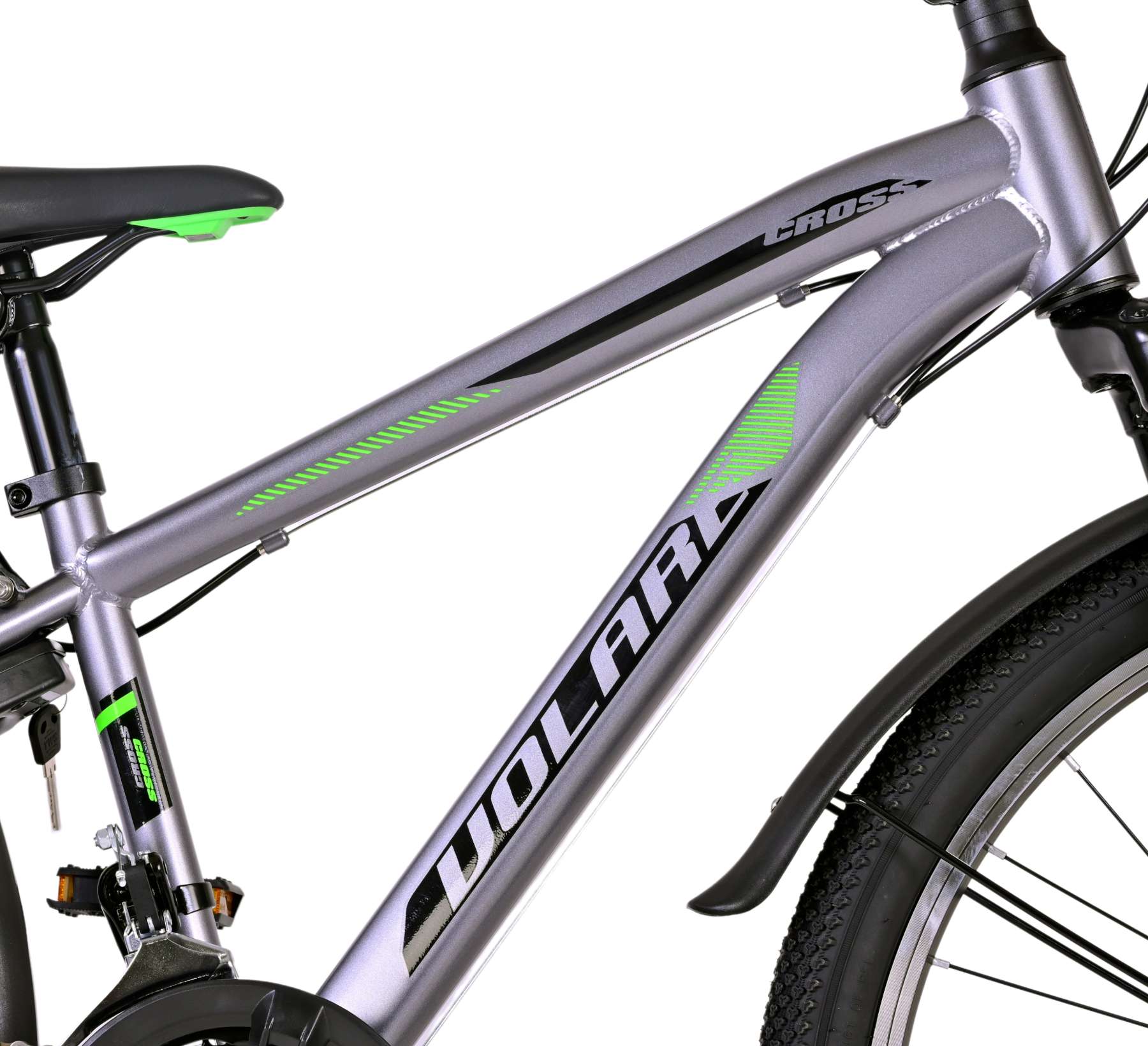 Kinderfahrrad Cross für Jungen 24 Zoll Kinderrad in Grau, 18 Gänge Kinderfahrrad Cross für Jungen 24 Zoll Kinderrad in Grau, 18 Gänge