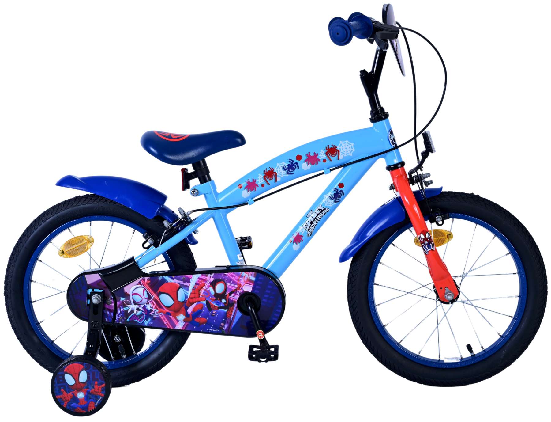 Kinderfahrrad Spidey Fahrrad für Jungen 16 Zoll Kinderrad in Blau