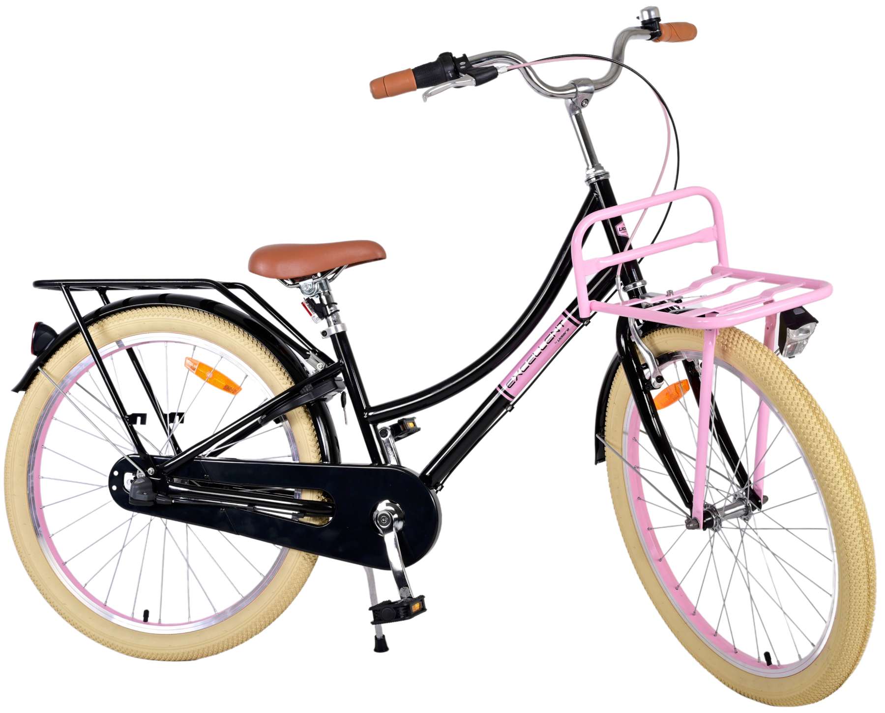 Kinderfahrrad Excellent Fahrrad für Mädchen 24 Zoll Kinderrad Schwarz