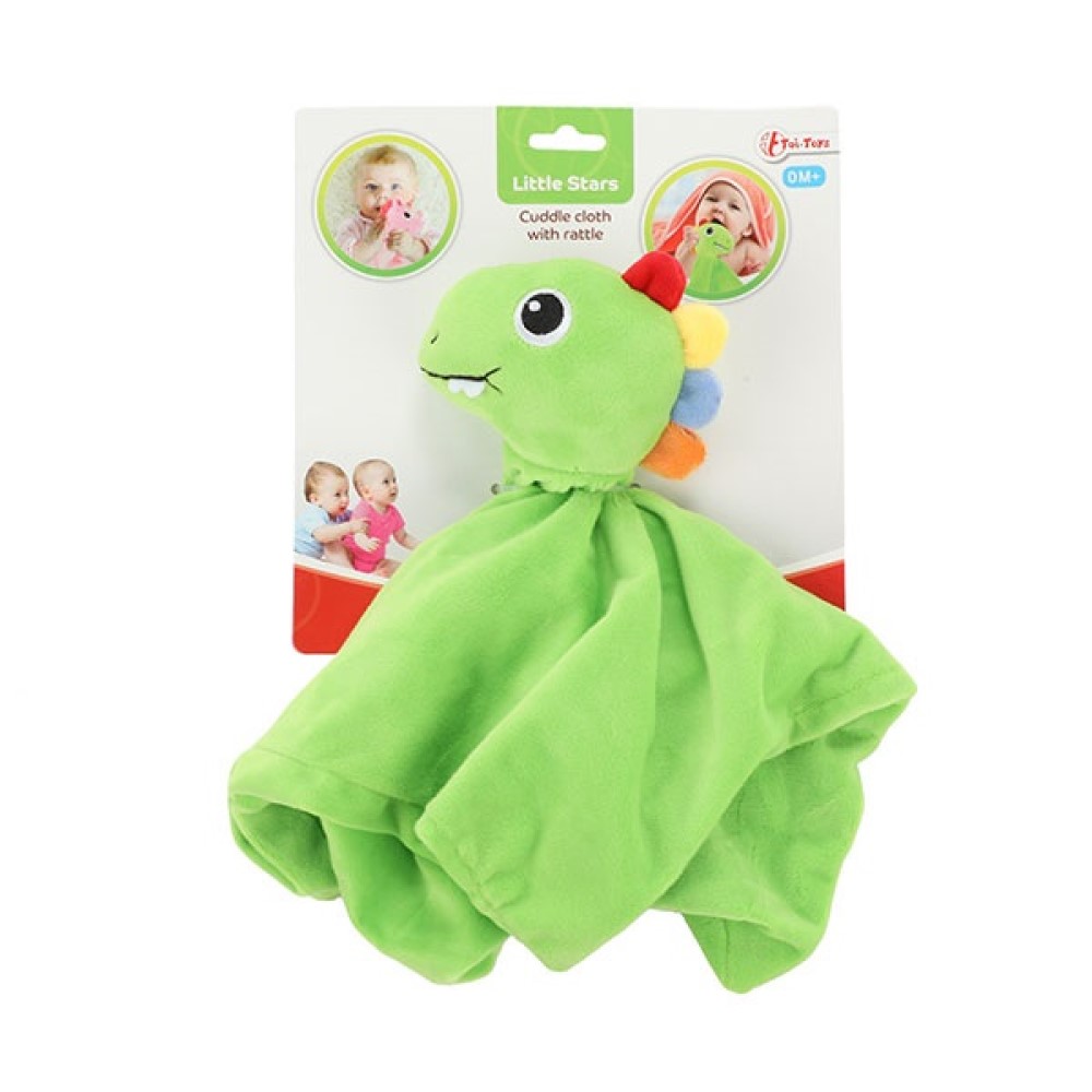 LITTLE STARS Baby Schmusetuch mit Rassel Dino LITTLE STARS Baby Schmusetuch mit Rassel Dino