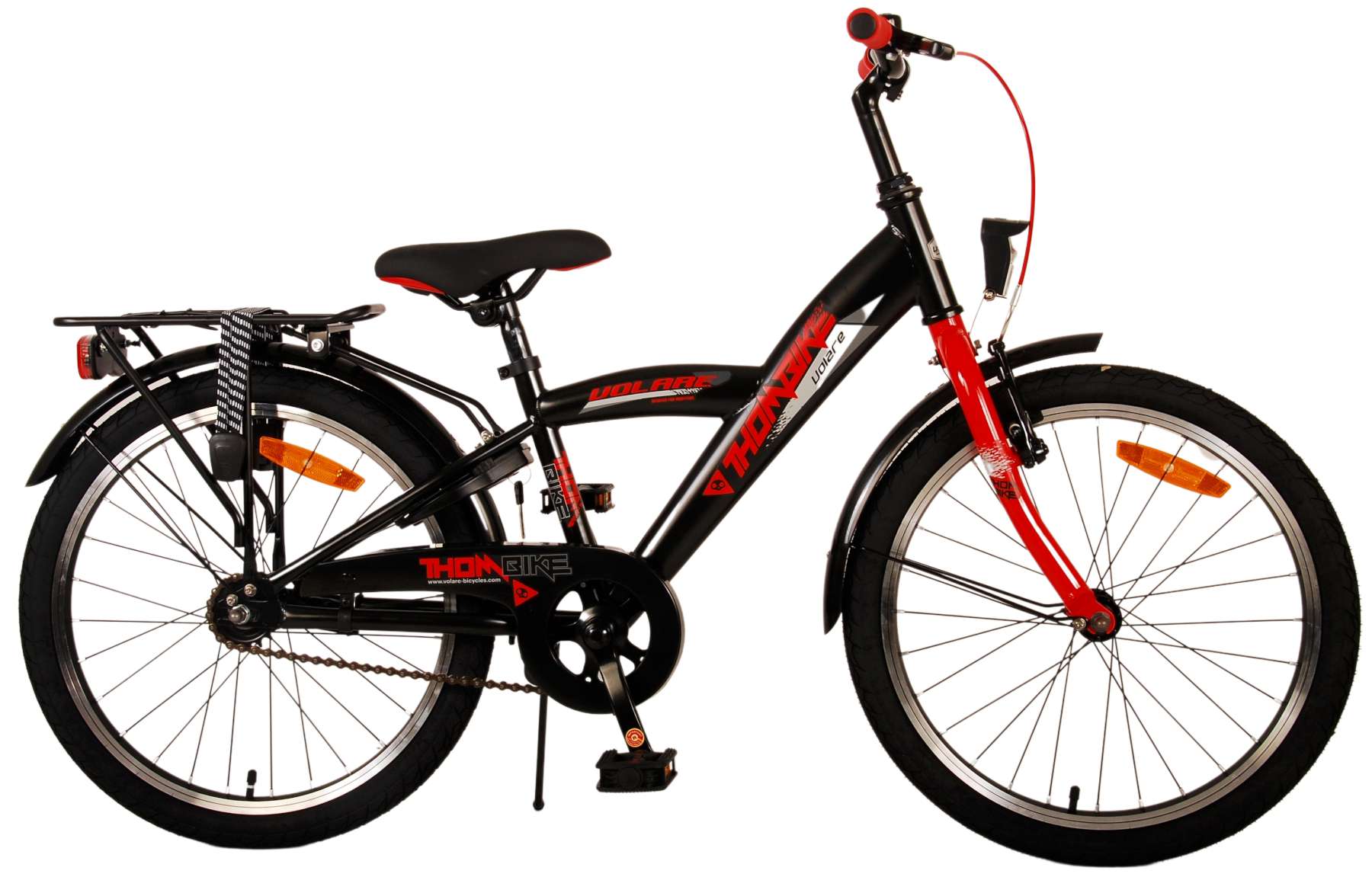 Kinderfahrrad Thombike für Jungen 20 Zoll Kinderrad in Schwarz Rot