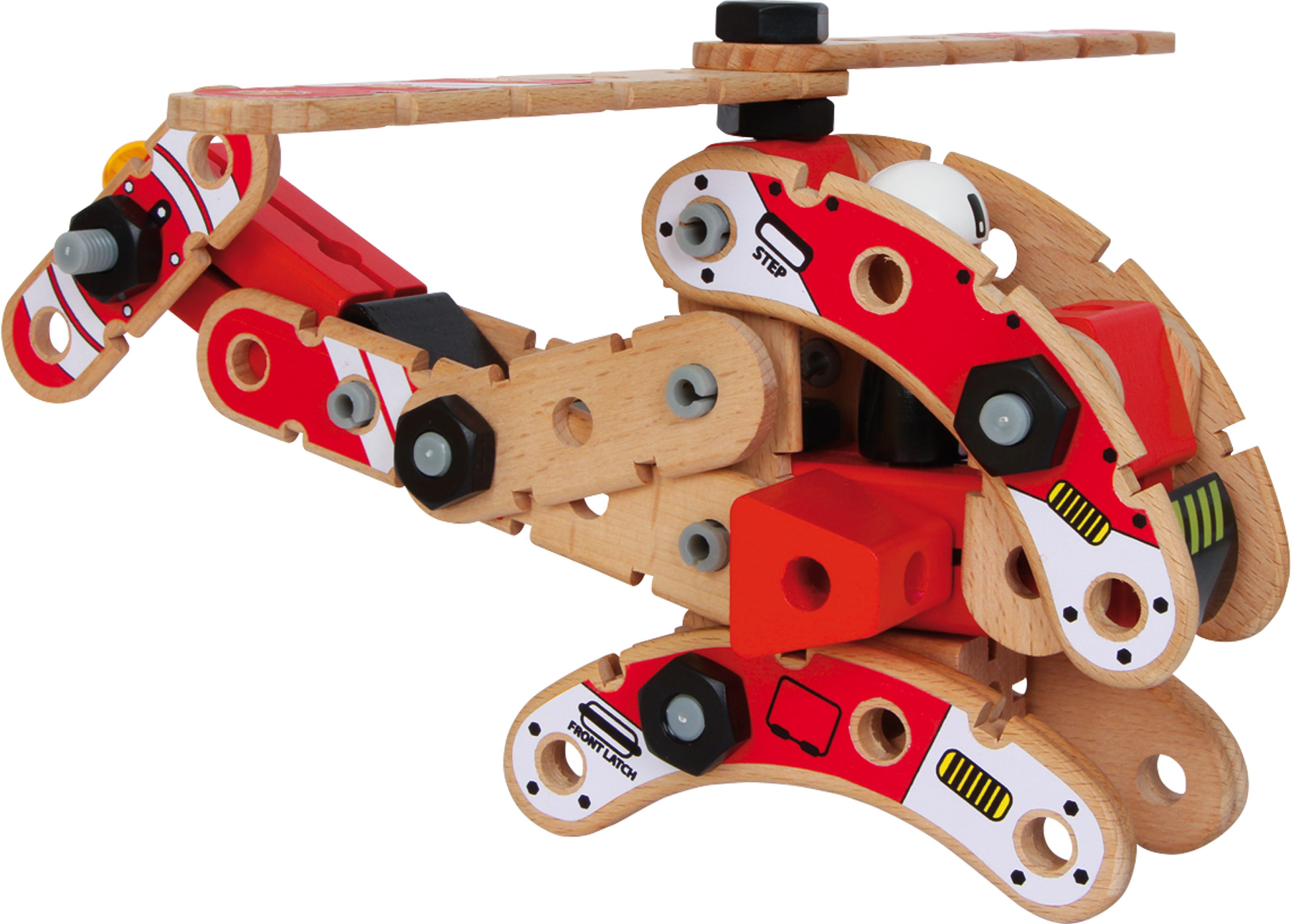 Holz Konstruktionsset Helikopter und Flugzeug