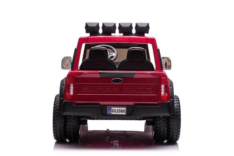 Elektro Kinderauto "Ford Super Duty" MP3 + Leder + EVA in Rot