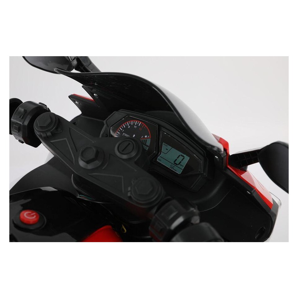 ES-Toys Elektro Kindermotorrad 888 – 12V 4,5A Akku – mit Stützräder, Musik und Lichter -Pink