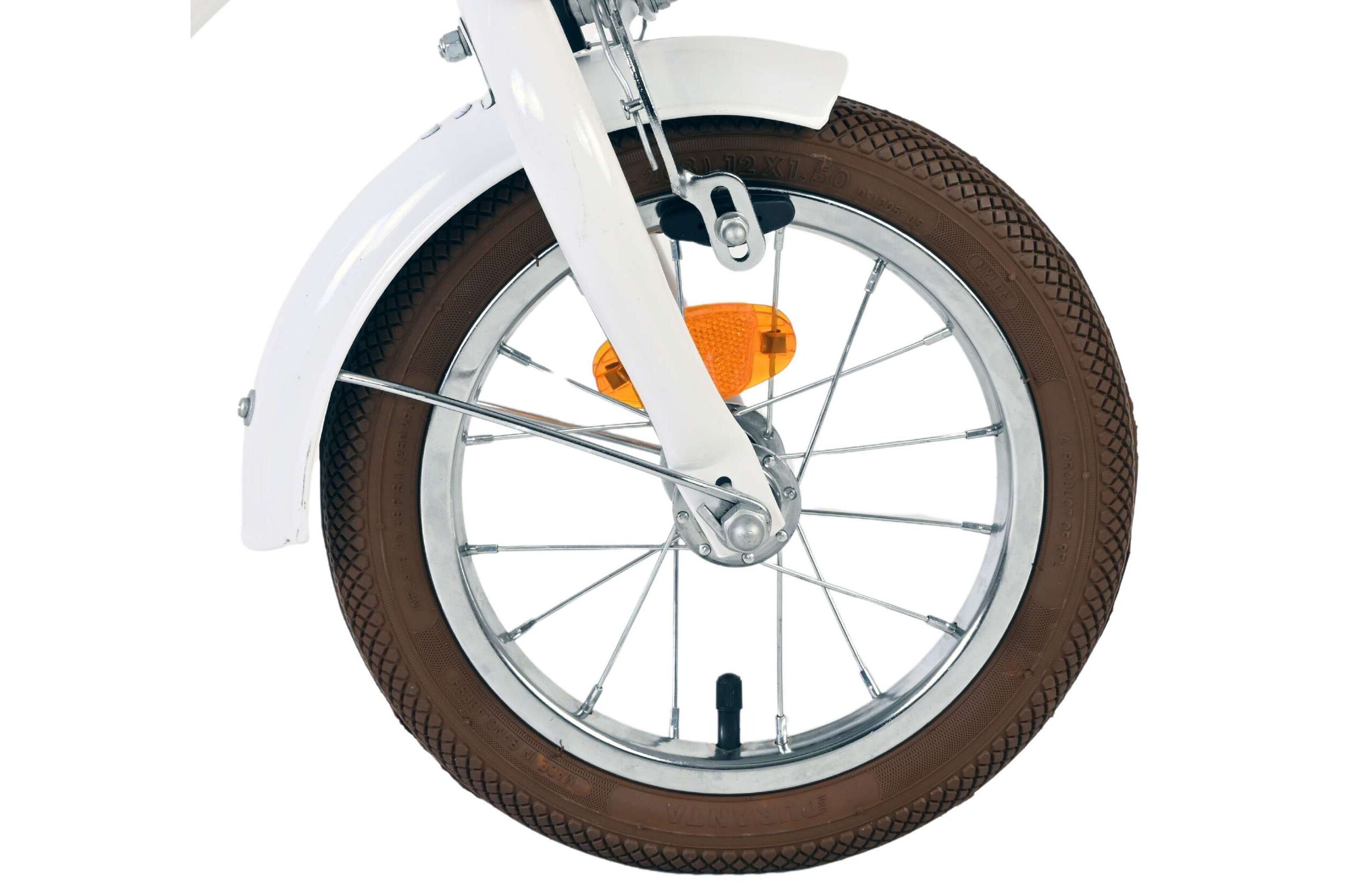 Volare Kinderfahrrad Blossom für Mädchen 12 Zoll Kinderrad in Weiß, Zwei Handbremsen Volare Kinderfahrrad Blossom für Mädchen 12 Zoll Kinderrad in Weiß, Zwei Handbremsen
