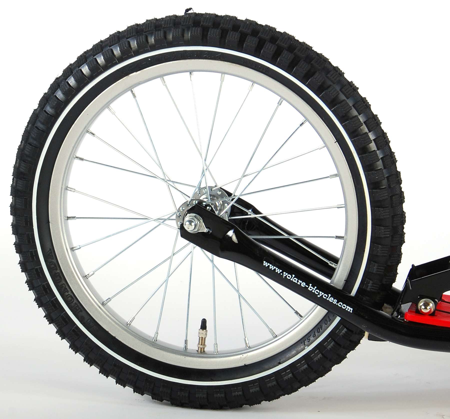 Roller 16 Zoll Kinderrad in Schwarz Rot Tretroller Roller 16 Zoll Kinderrad in Schwarz Rot Tretroller