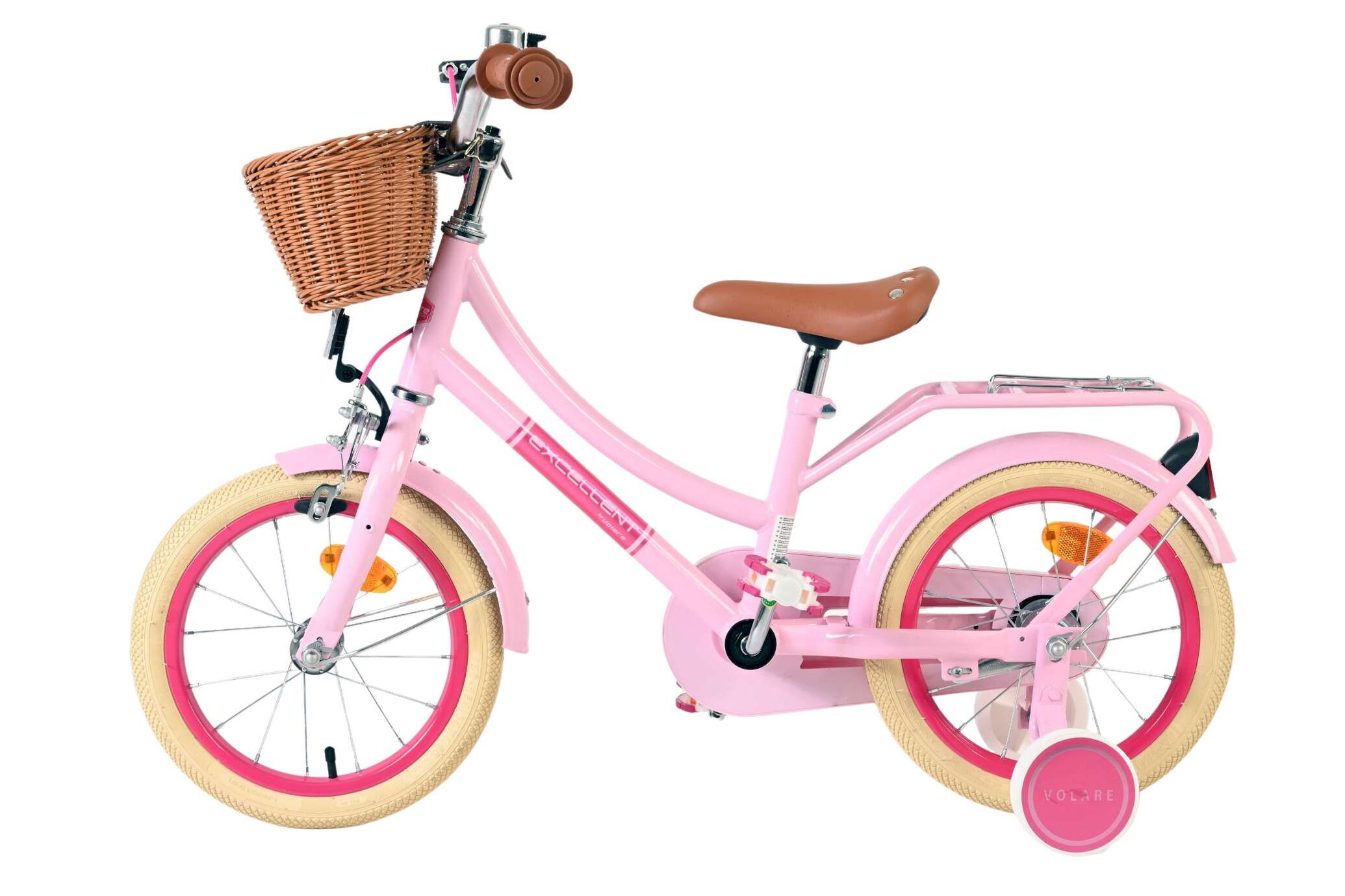 Volare Kinderfahrrad Excellent für Mädchen 14 Zoll Kinderrad in Rosa Volare Kinderfahrrad Excellent für Mädchen 14 Zoll Kinderrad in Rosa