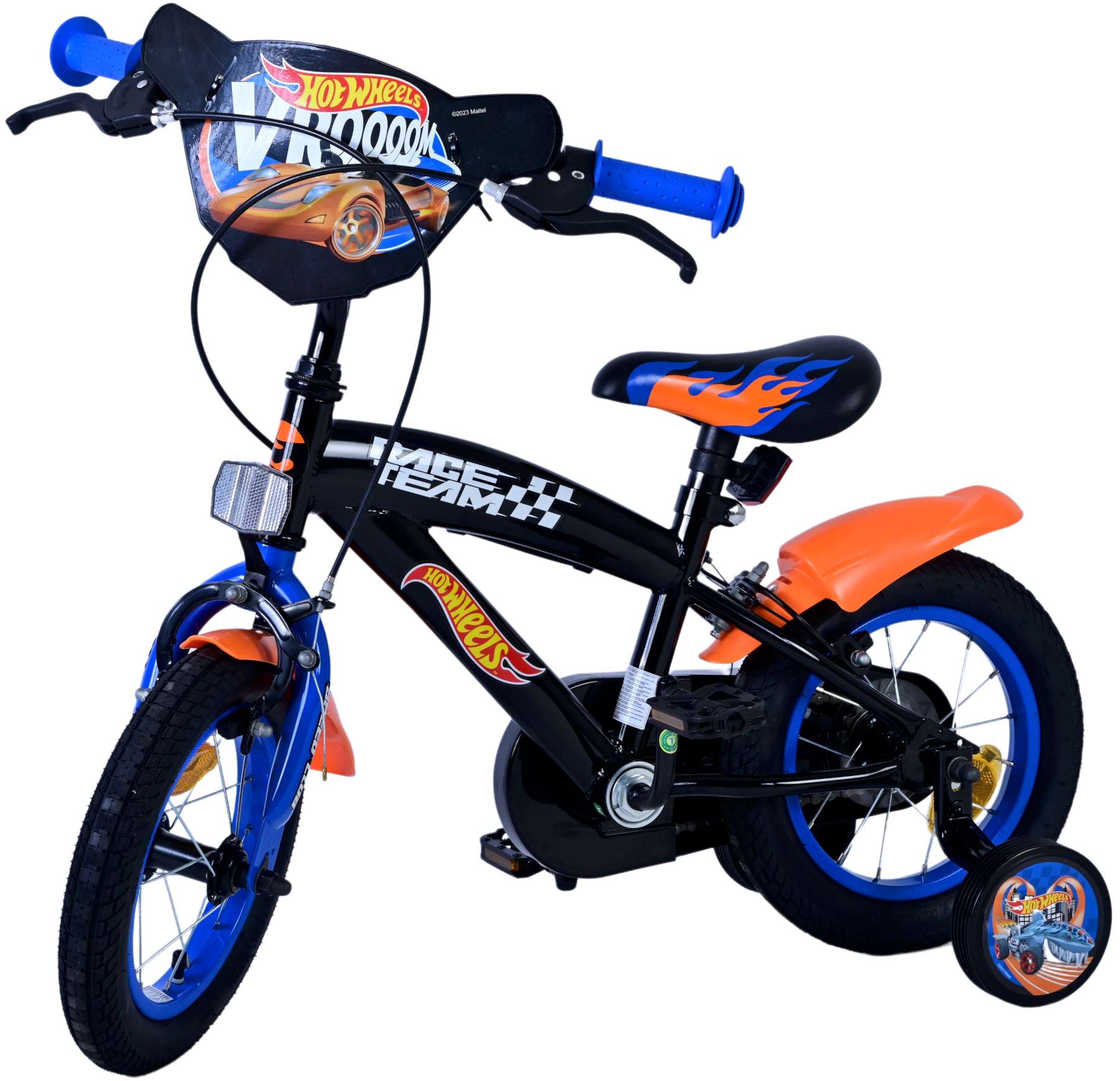 Kinderfahrrad Hot Wheels für Jungen Fahrrad 12 Zoll Kinderrad Schwarz