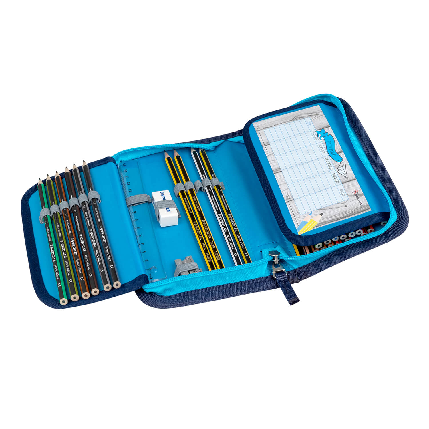Belmil Classy ergonomisches Schulranzen-Set 4-teilig "Racing Blue Neon" mit Brustgurt Belmil Classy ergonomisches Schulranzen-Set 4-teilig "Racing Blue Neon" mit Brustgurt