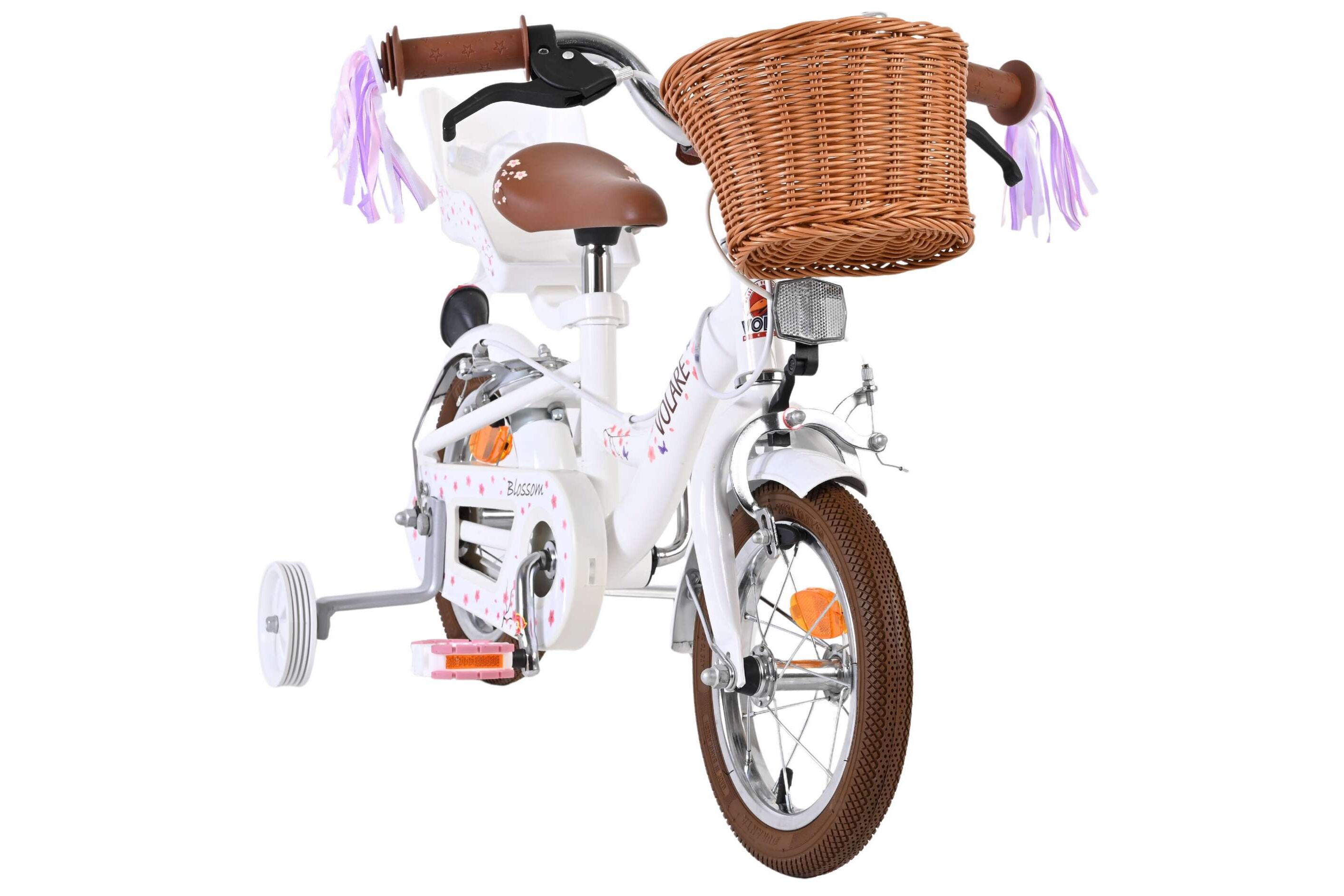 Volare Kinderfahrrad Blossom für Mädchen 12 Zoll Kinderrad in Weiß, Zwei Handbremsen Volare Kinderfahrrad Blossom für Mädchen 12 Zoll Kinderrad in Weiß, Zwei Handbremsen