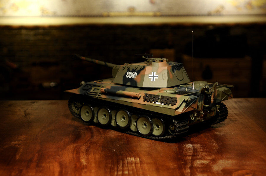 RC Panzer "German Panther" 1:16 Rauch & Sound Stahlgetriebe