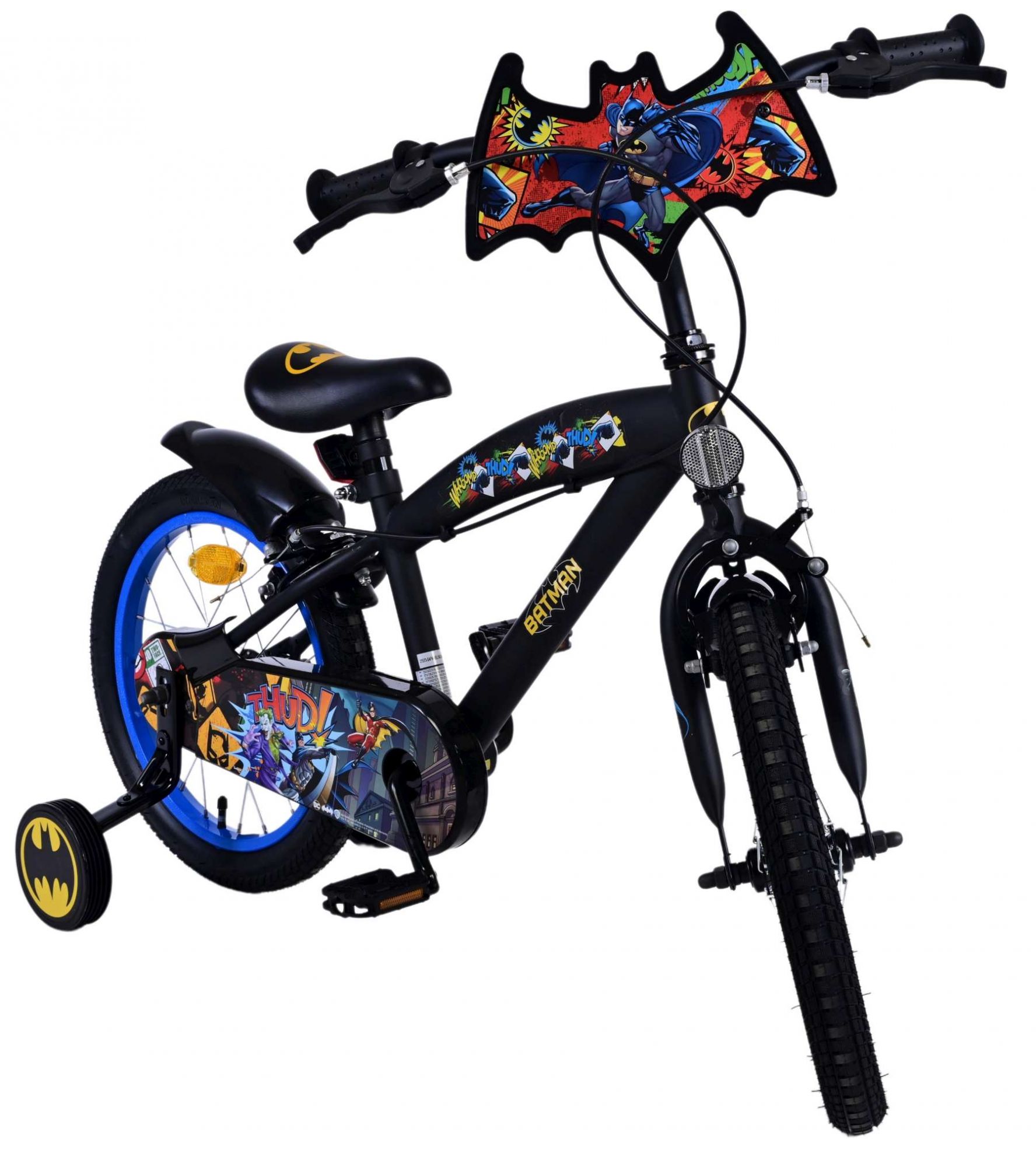 Kinderfahrrad Batman Fahrrad für Jungen 16 Zoll Kinderrad in Schwarz