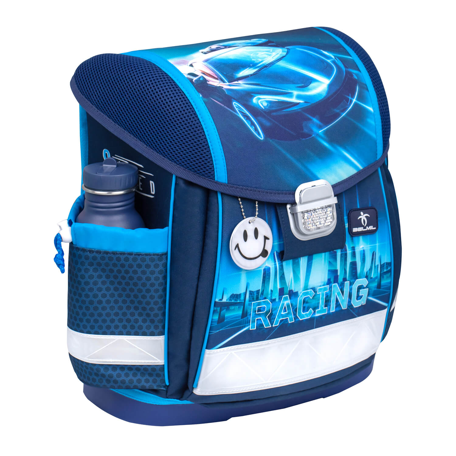 Belmil Classy ergonomisches Schulranzen-Set 4-teilig "Racing Blue Neon" mit Brustgurt Belmil Classy ergonomisches Schulranzen-Set 4-teilig "Racing Blue Neon" mit Brustgurt