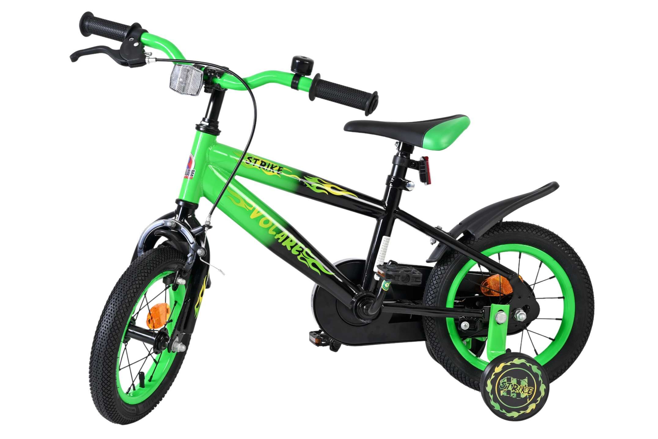 Volare Kinderfahrrad Strike für Jungen 12 Zoll Kinderrad in Schwarz Grün Volare Kinderfahrrad Strike für Jungen 12 Zoll Kinderrad in Schwarz Grün