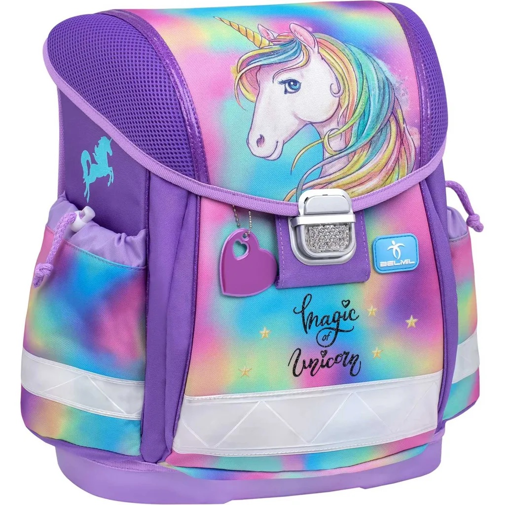 Belmil Classy ergonomisches Schulranzen-Set 4-teilig "Rainbow Color" mit Brustgurt Belmil Classy ergonomisches Schulranzen-Set 4-teilig "Rainbow Color" mit Brustgurt