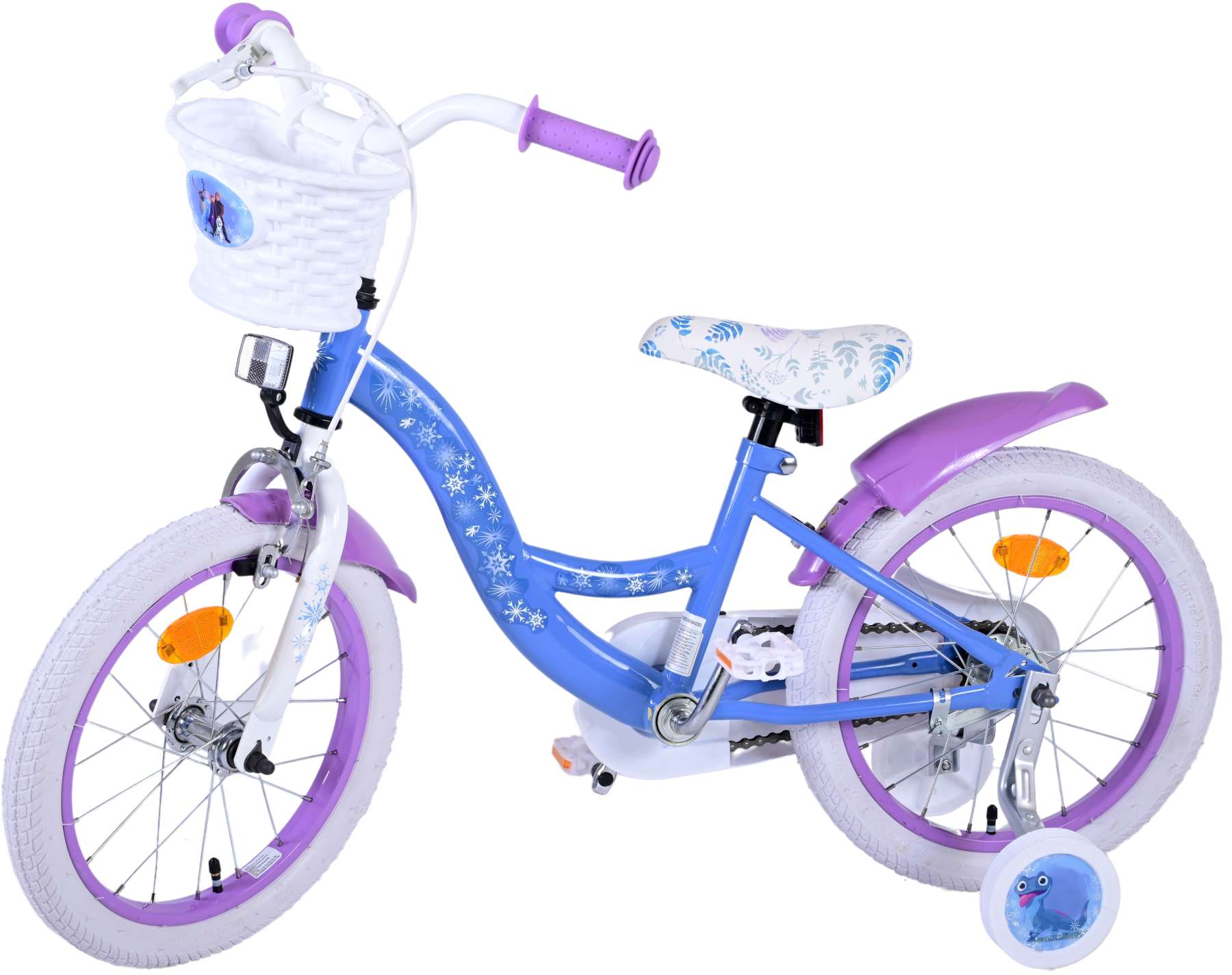 Kinderfahrrad Disney Frozen 2 für Mädchen 16 Zoll Kinderrad Blau/Lila