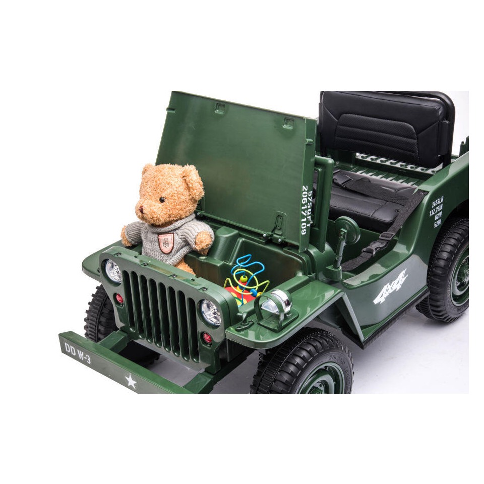 ES-Toys Kinderfahrzeug – Elektro Auto Offroad mit 12V7A Akku und 4x35W Motoren „Militär Grün“ 2,4Ghz+Ledersitz+EVA ES-Toys Kinderfahrzeug – Elektro Auto Offroad mit 12V7A Akku und 4x35W Motoren „Militär Grün“ 2,4Ghz+Ledersitz+EVA