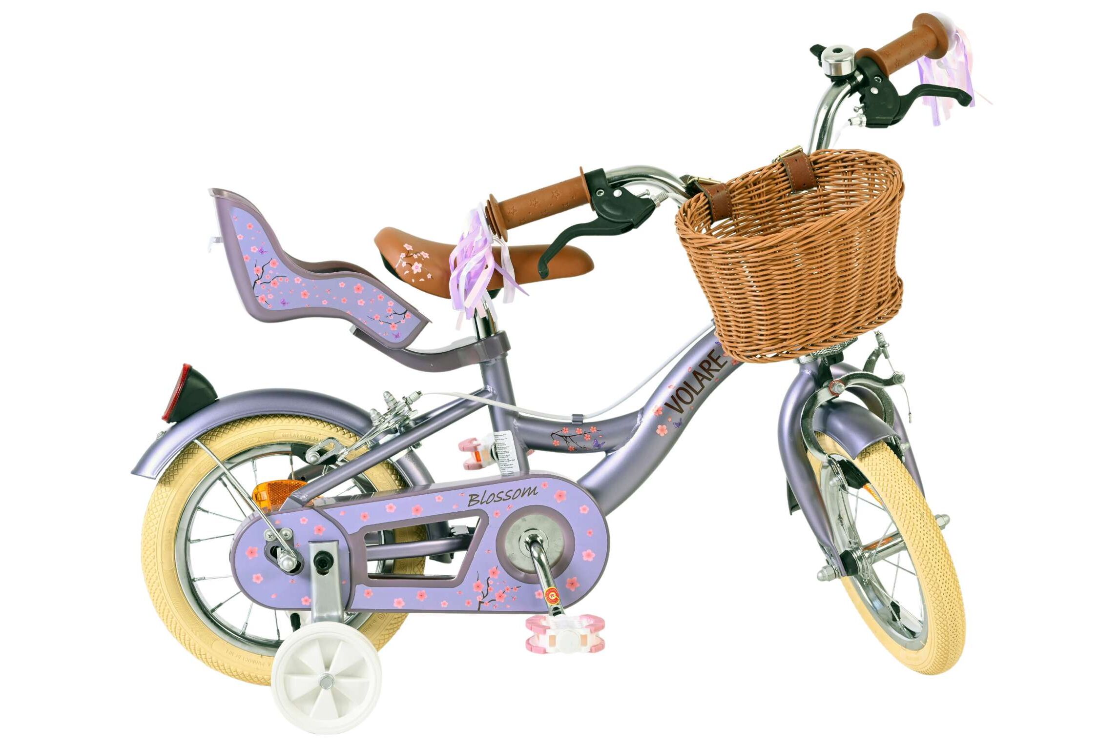 Kinderfahrrad Blossom für Mädchen 12 Zoll Kinderrad in Lila, Zwei Handbremsen Kinderfahrrad Blossom für Mädchen 12 Zoll Kinderrad in Lila, Zwei Handbremsen