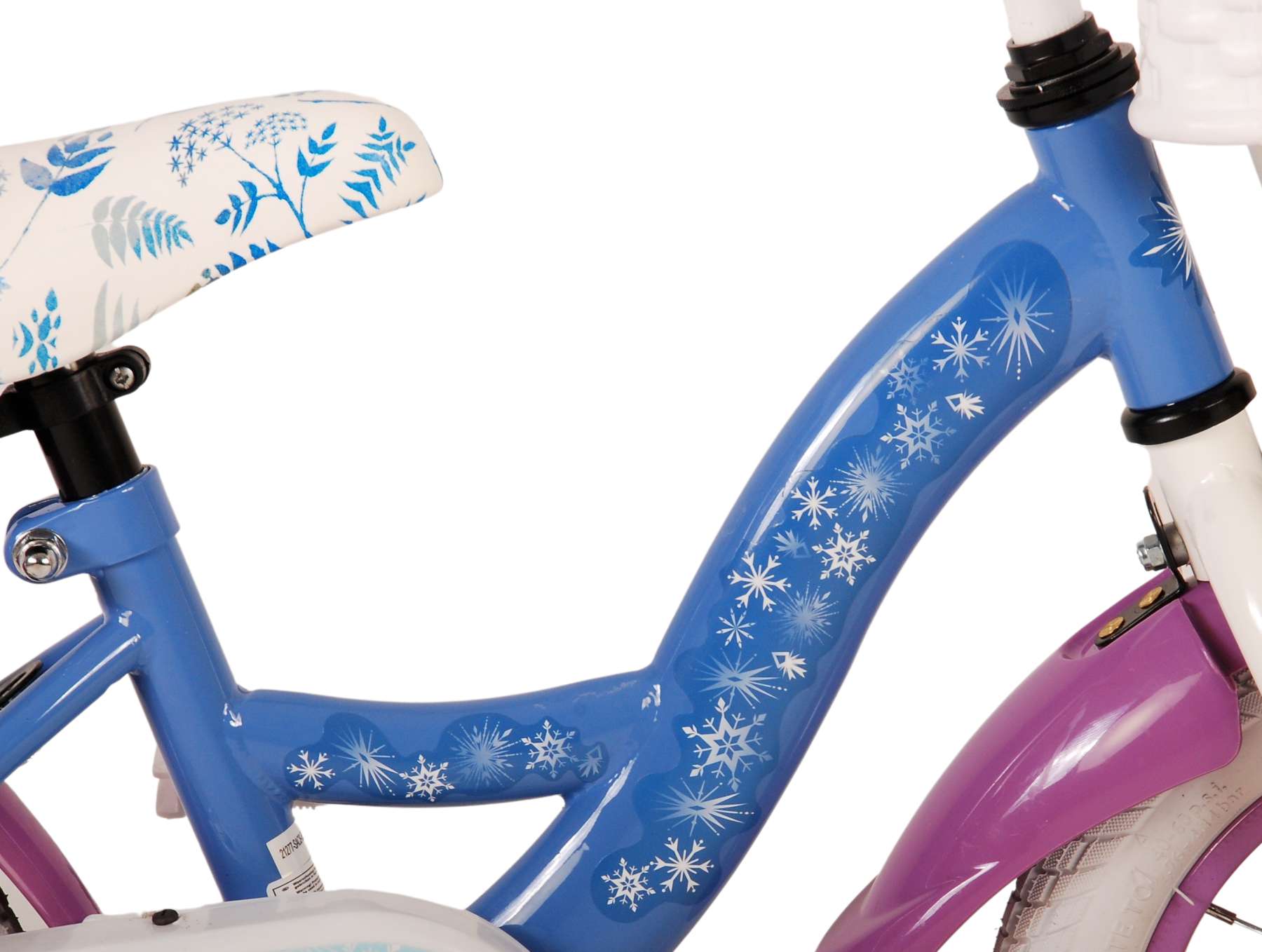 Kinderfahrrad Disney Frozen 2 für Mädchen 12 Zoll Kinderrad Blau/Lila