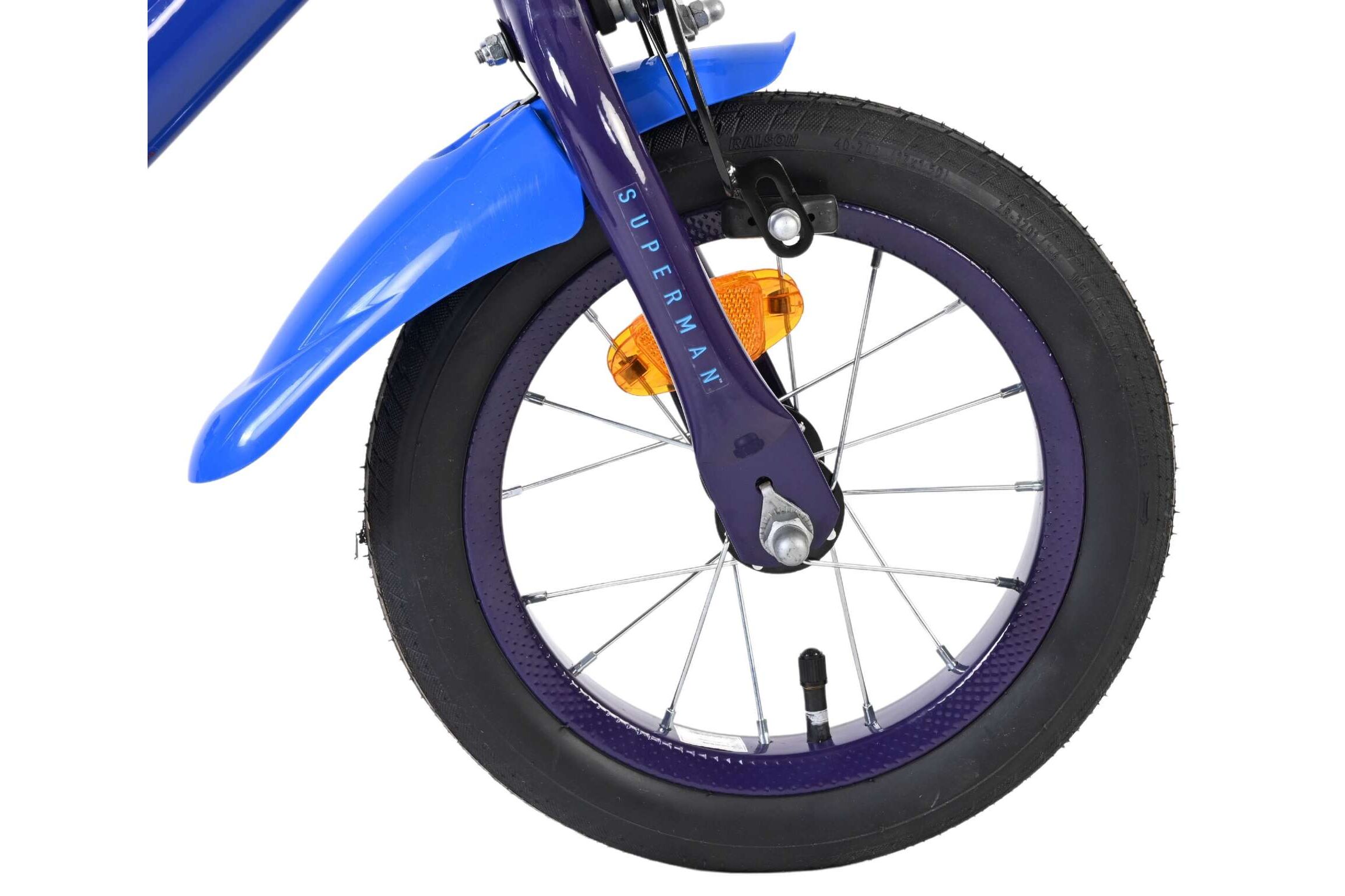 Volare Kinderfahrrad Superman für Jungen 12 Zoll Kinderrad in Blau