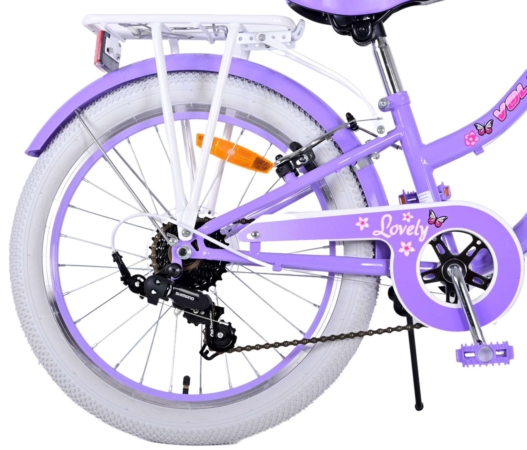 Kinderfahrrad Lovely für Mädchen 20 Zoll Kinderrad in Lila