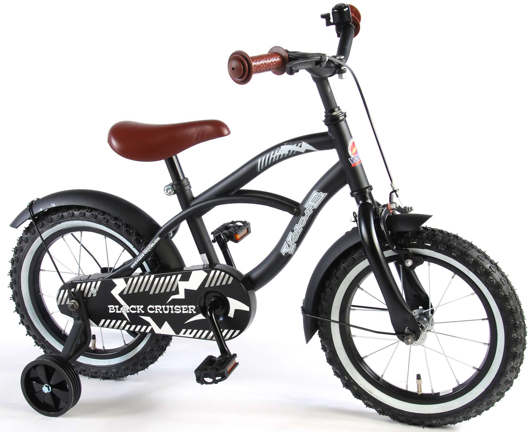 Kinderfahrrad Black Cruiser für Jungen 14 Zoll Kinderrad in Schwarz