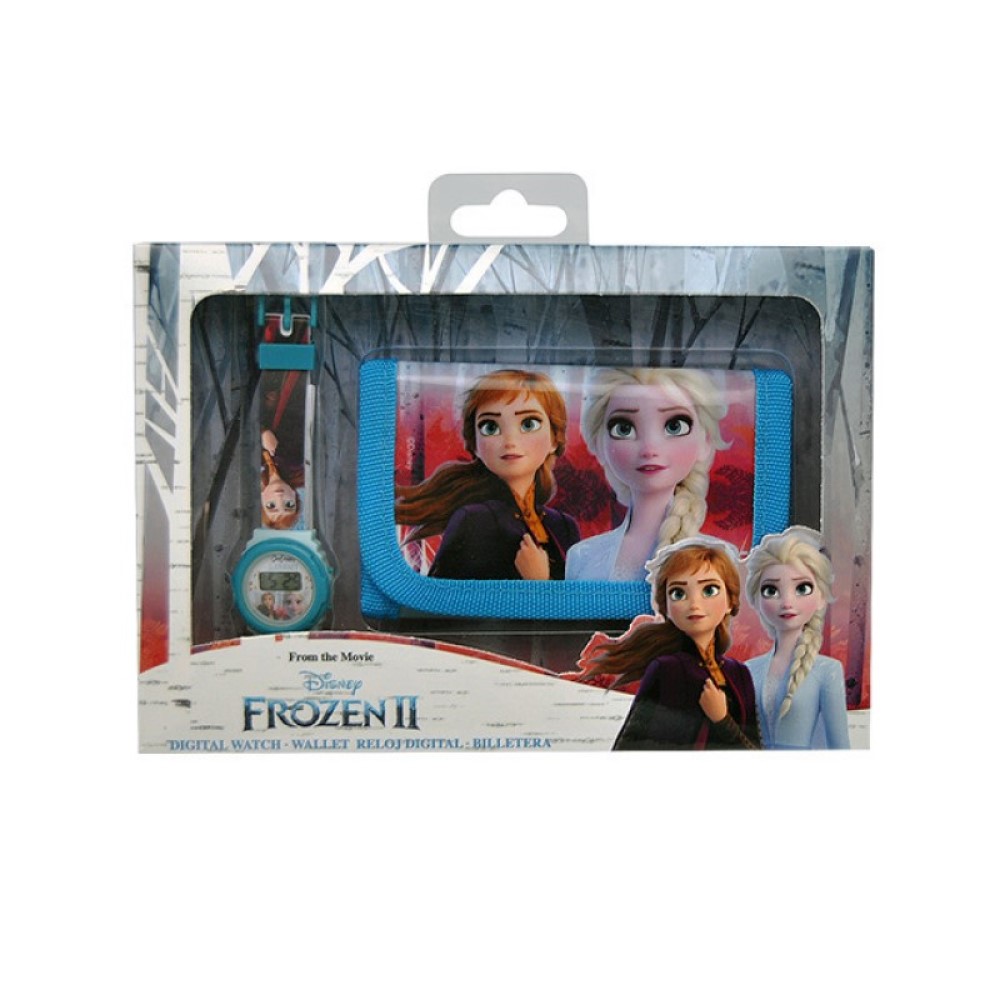 Portemonnaie und Digitaluhr Boxset Disney Frozen Elsa Anna