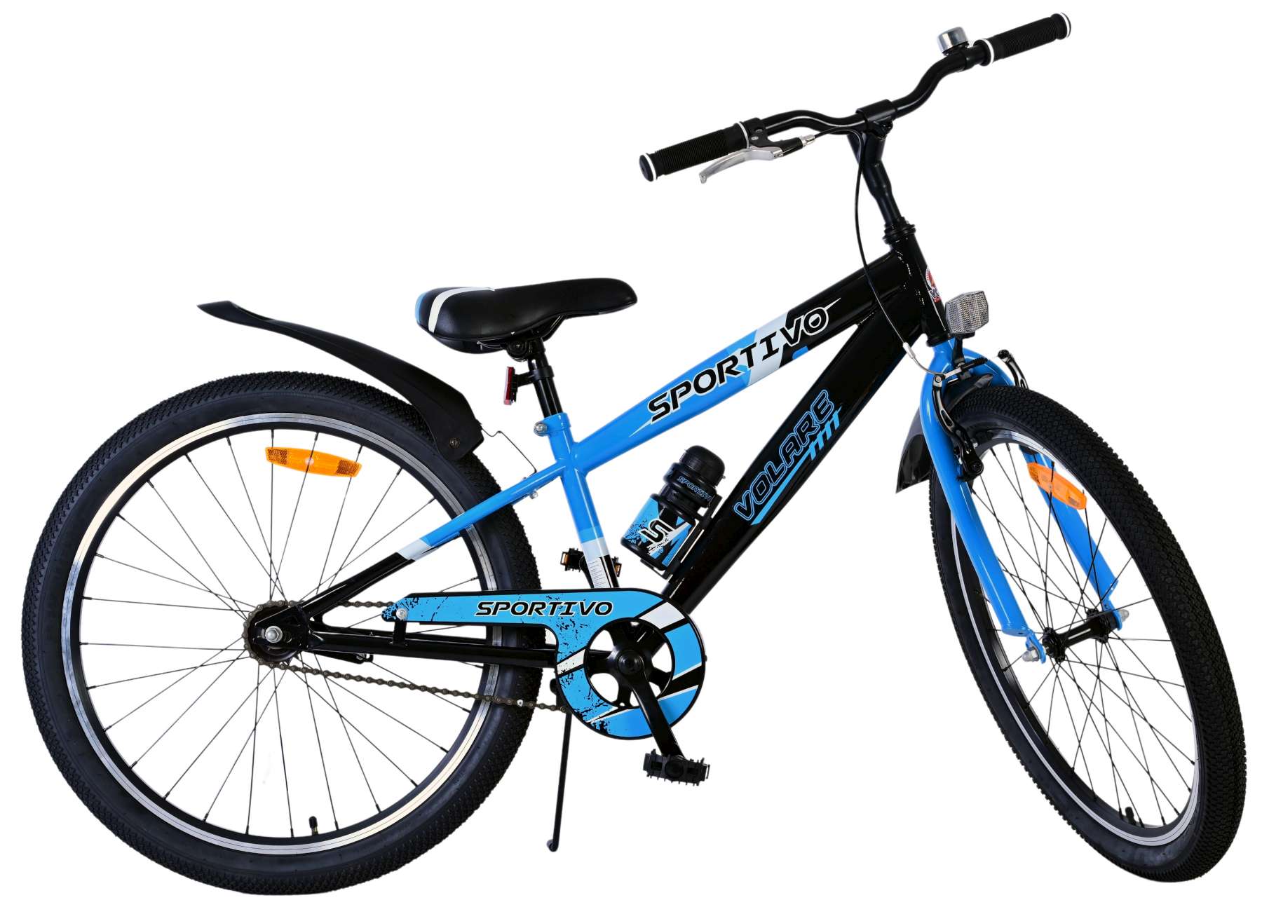 Kinderfahrrad Sportivo für Jungen 24 Zoll Kinderrad in Schwarz Blau 7 Gänge