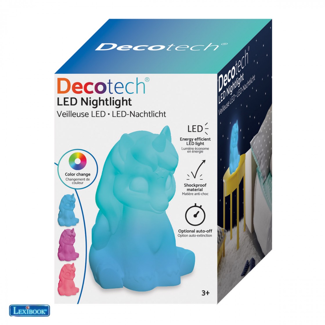 Einhorn Farbwechsel Nachtlicht im 3D Design