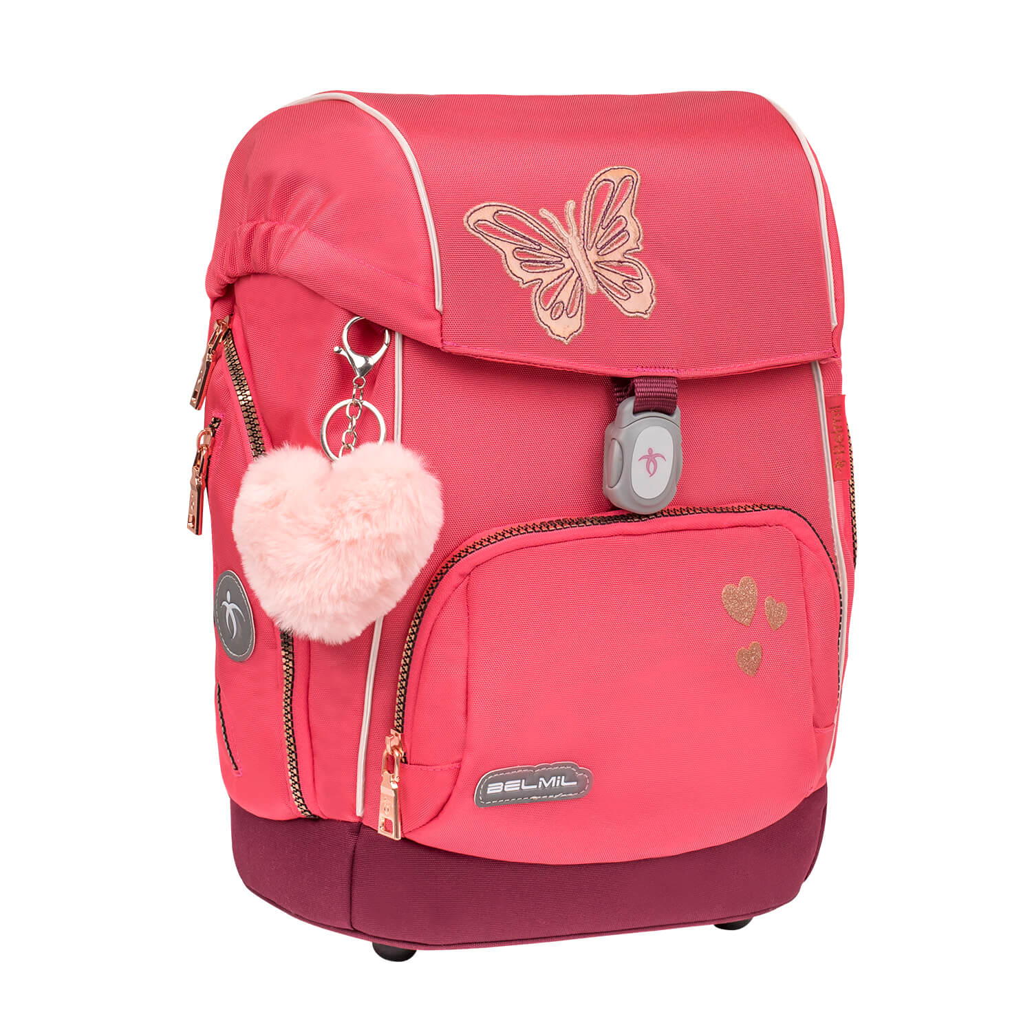 Rucksack Comfy Plus Premium Schulranzen Set 4-teilig Coral