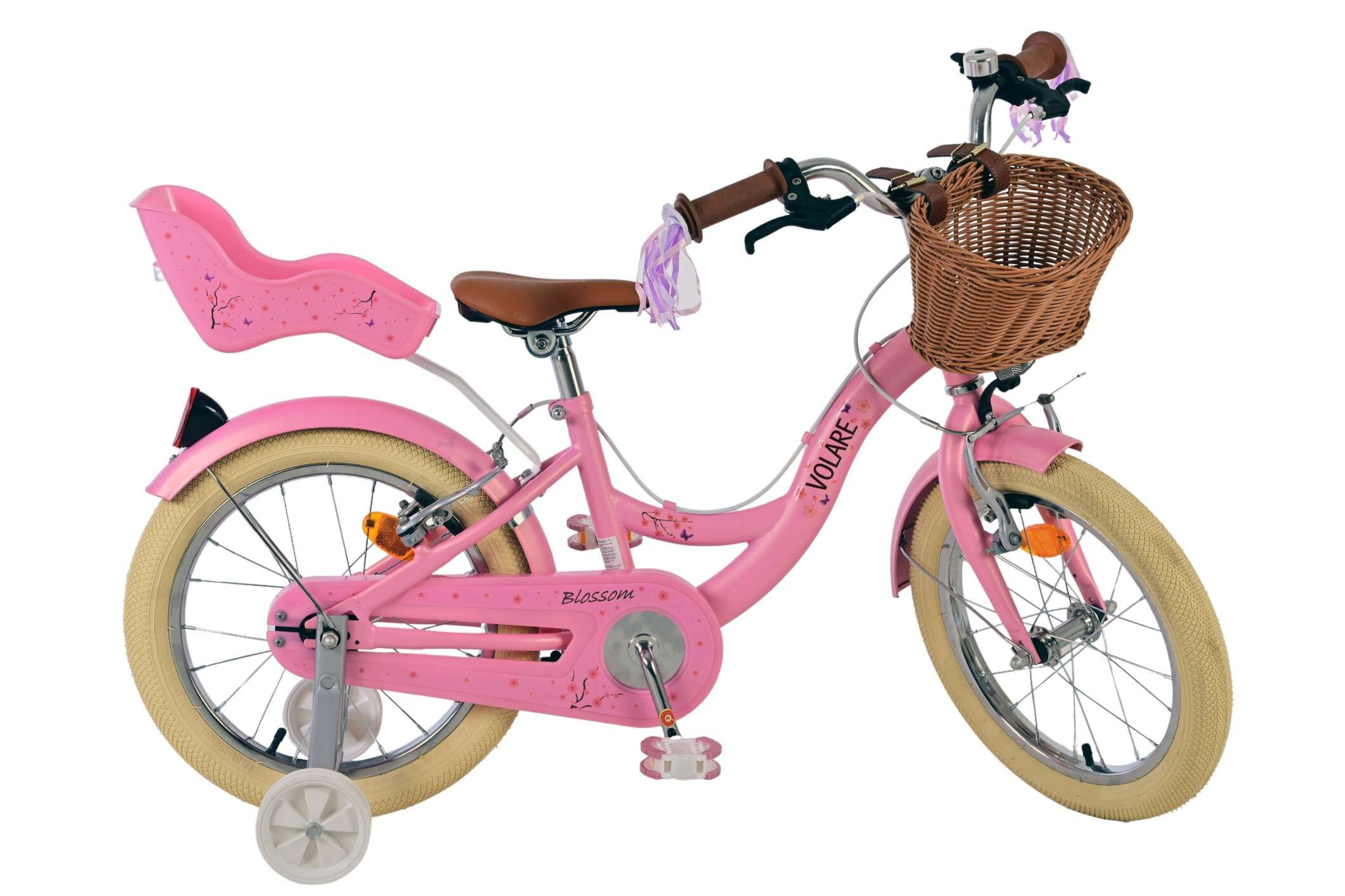 Kinderfahrrad Blossom für Mädchen 16 Zoll Kinderrad in Rosa, Zwei Handbremsen Kinderfahrrad Blossom für Mädchen 16 Zoll Kinderrad in Rosa, Zwei Handbremsen