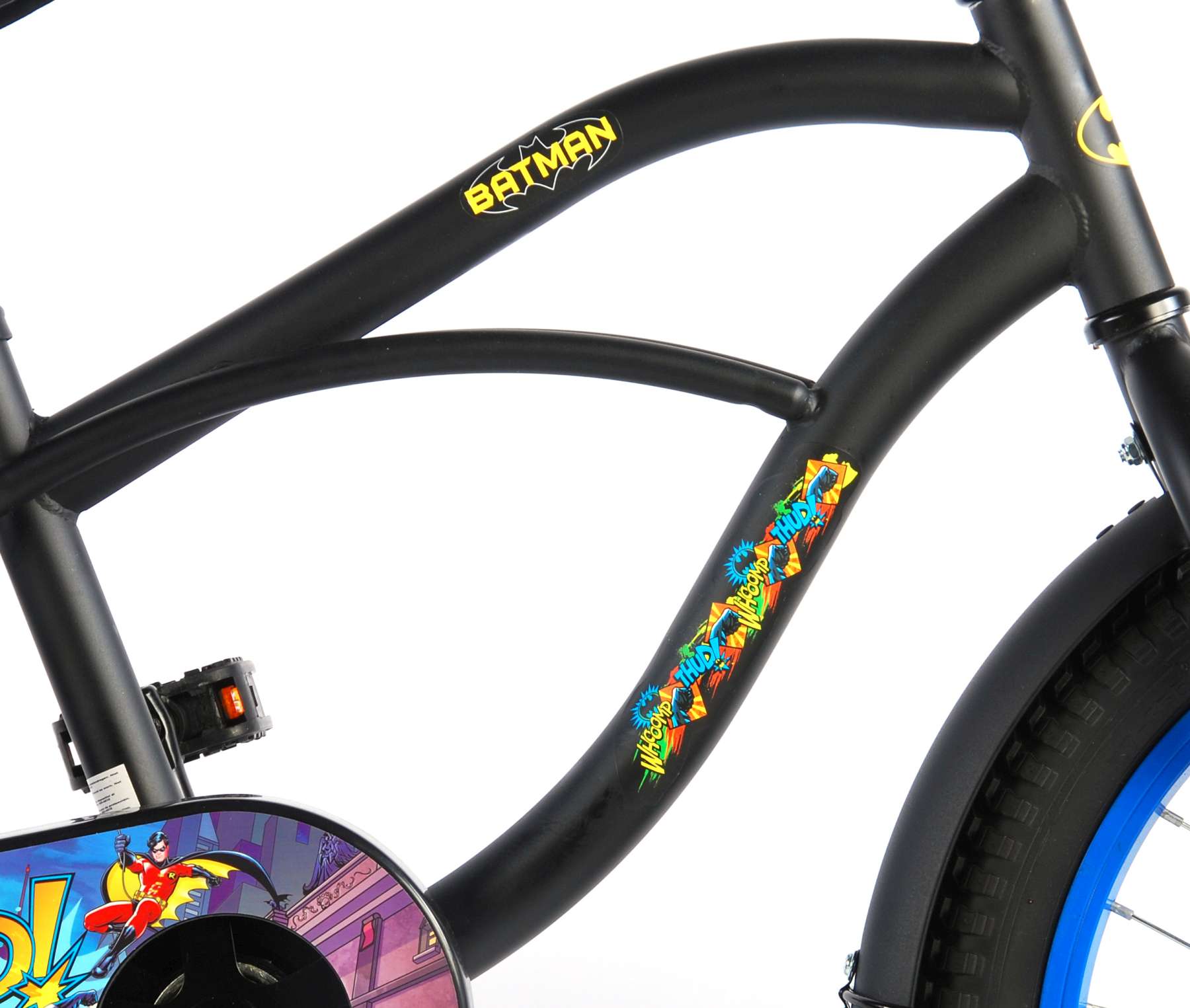 Kinderfahrrad Batman Fahrrad für Jungen 18 Zoll Kinderrad in Schwarz