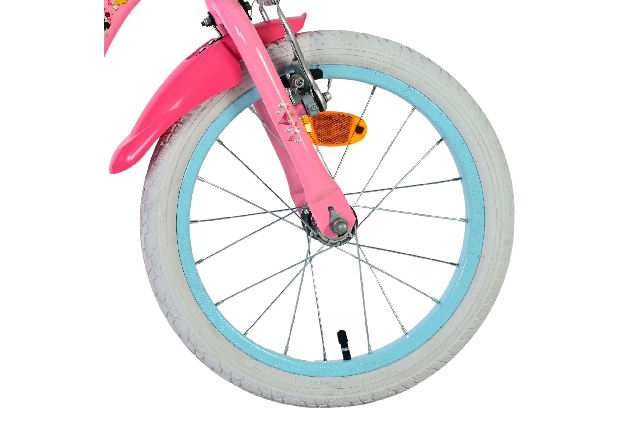 Volare Kinderfahrrad Magic Royals für Mädchen 16 Zoll Kinderrad in Rosa, Zwei Handbremsen Volare Kinderfahrrad Magic Royals für Mädchen 16 Zoll Kinderrad in Rosa, Zwei Handbremsen