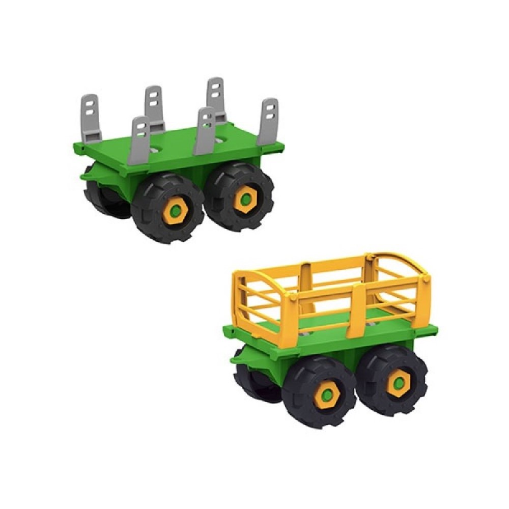 TRAKTOR + Anhänger mit Schraubendreher zum reparieren TRAKTOR + Anhänger mit Schraubendreher zum reparieren
