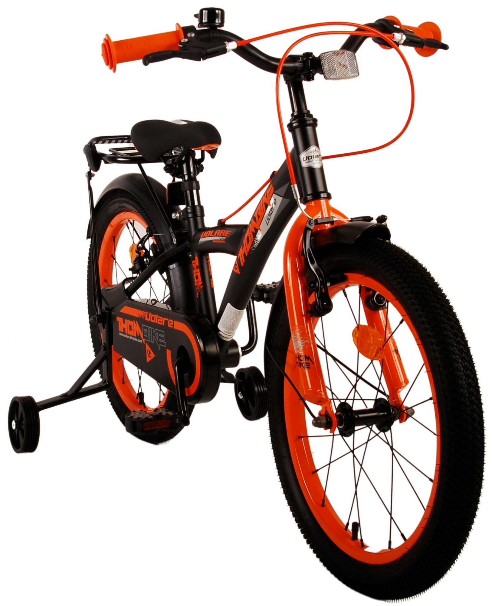 Kinderfahrrad Thombike für Jungen 18 Zoll Kinderrad in Schwarz Orange