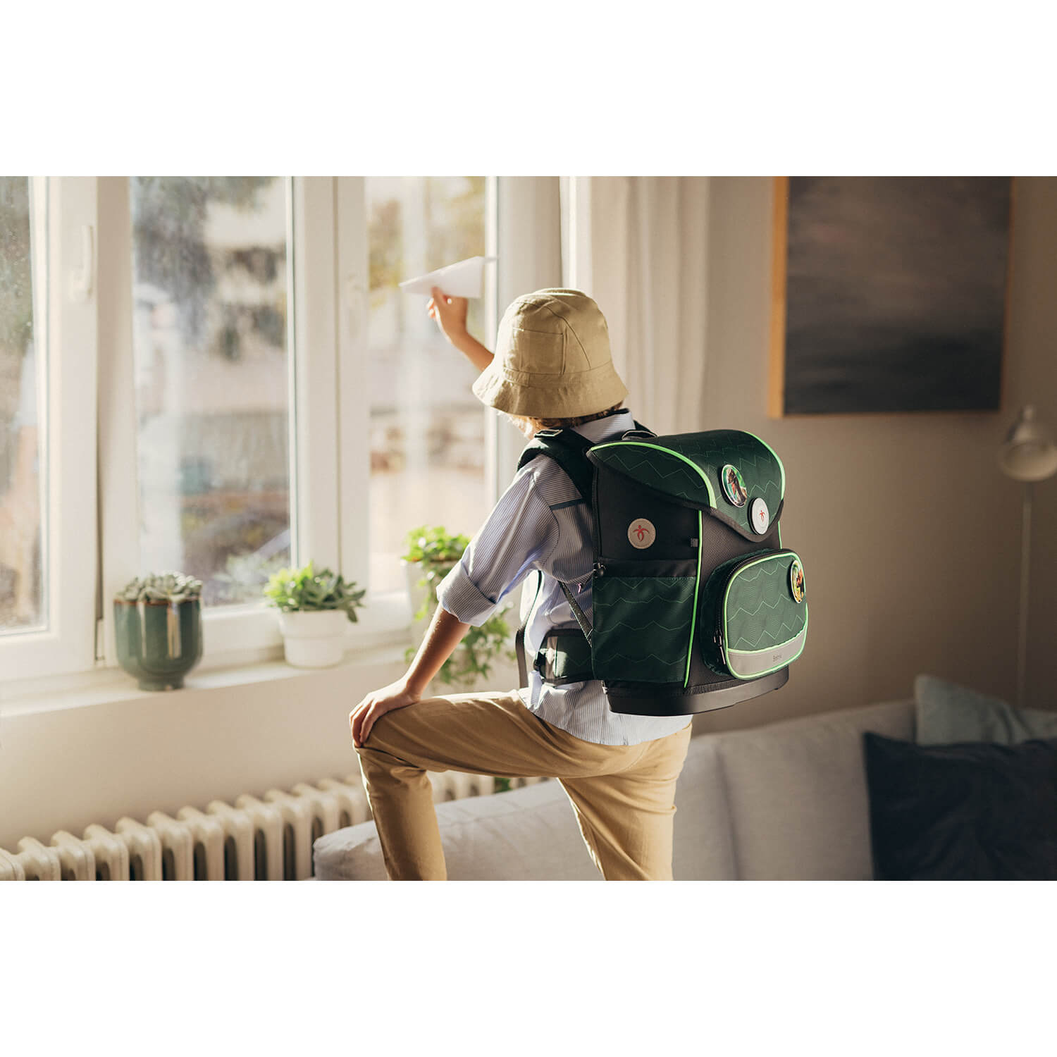 Rucksack Compact Plus Premium Schulranzen Set 5-teilig Twist of Lime
