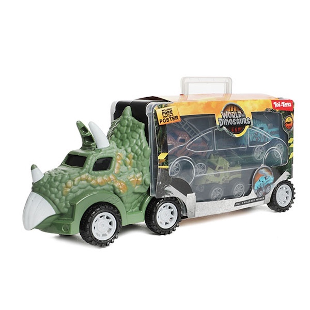 Dinotruck mit 3 Auto und Rückzug Funktion Dinotruck mit 3 Auto und Rückzug Funktion