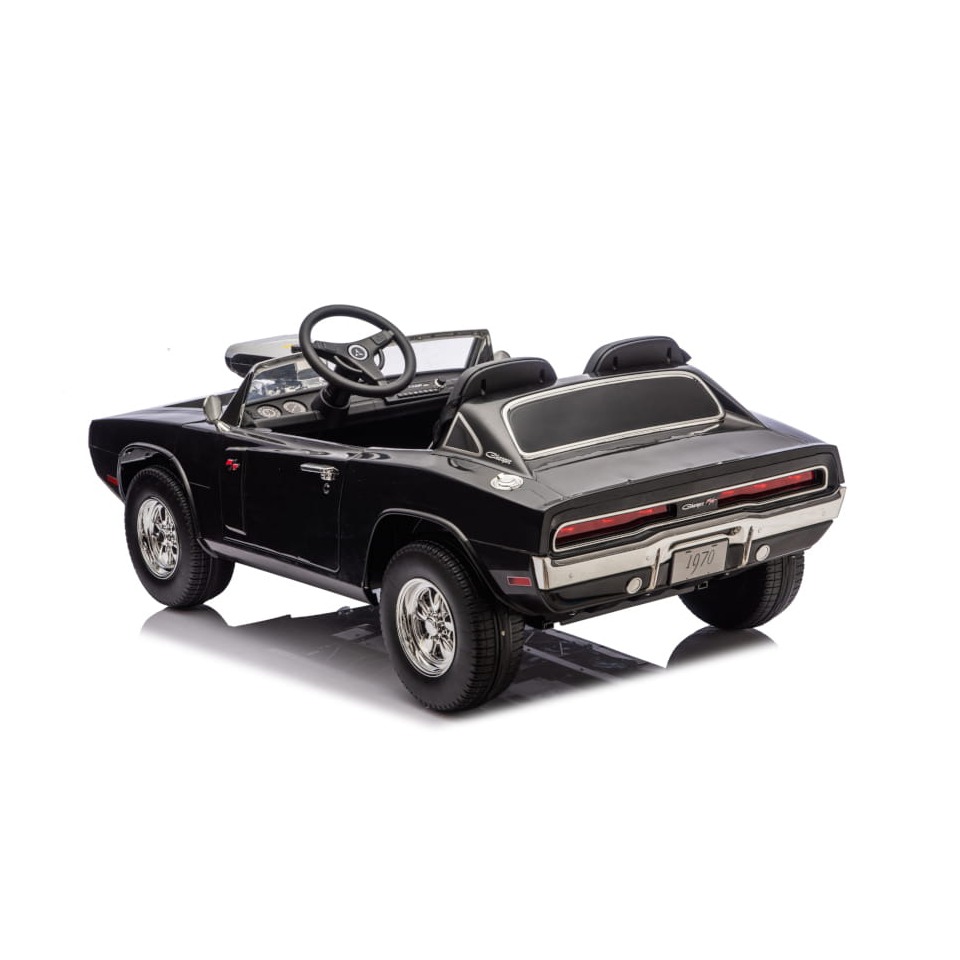 ES-Toys Elektro Kinderauto „Dodge Charger“ – lizenziert – 24V7A Akku und 2 Sitzer- 2,4Ghz + MP3 + Leder + EVA