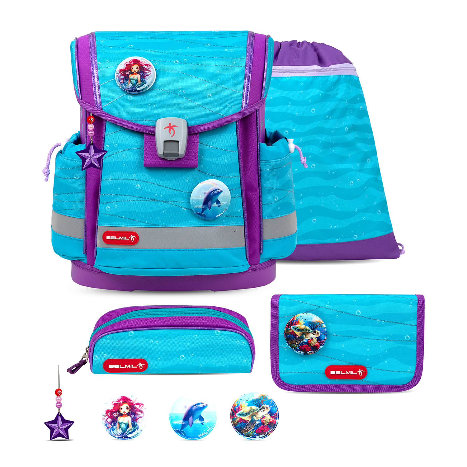 Rucksack Classy Plus ergonomisches Schulranzen-Set 5-teilig Tasche Rucksack Classy Plus ergonomisches Schulranzen-Set 5-teilig Tasche