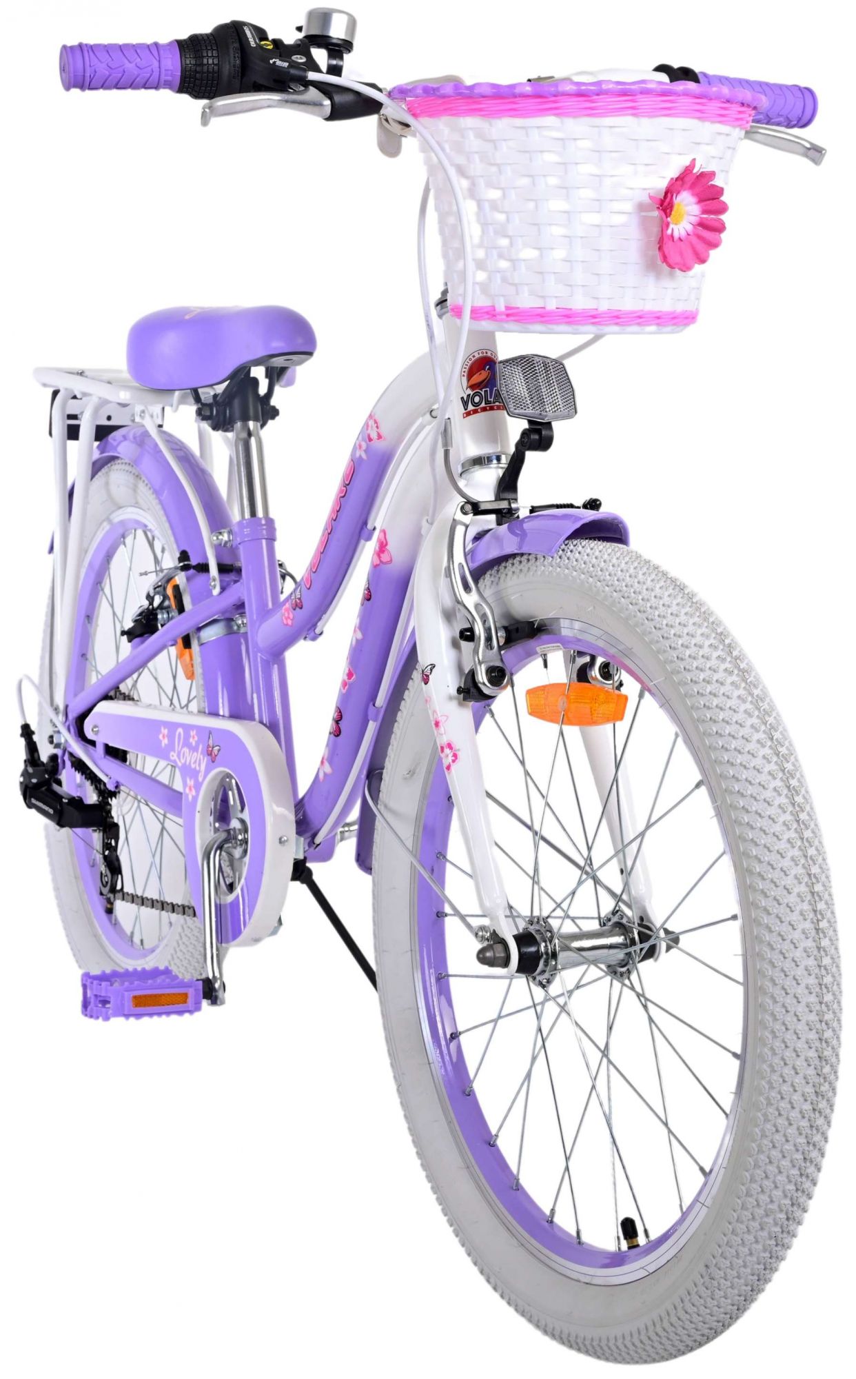 Kinderfahrrad Lovely für Mädchen 20 Zoll Kinderrad in Lila